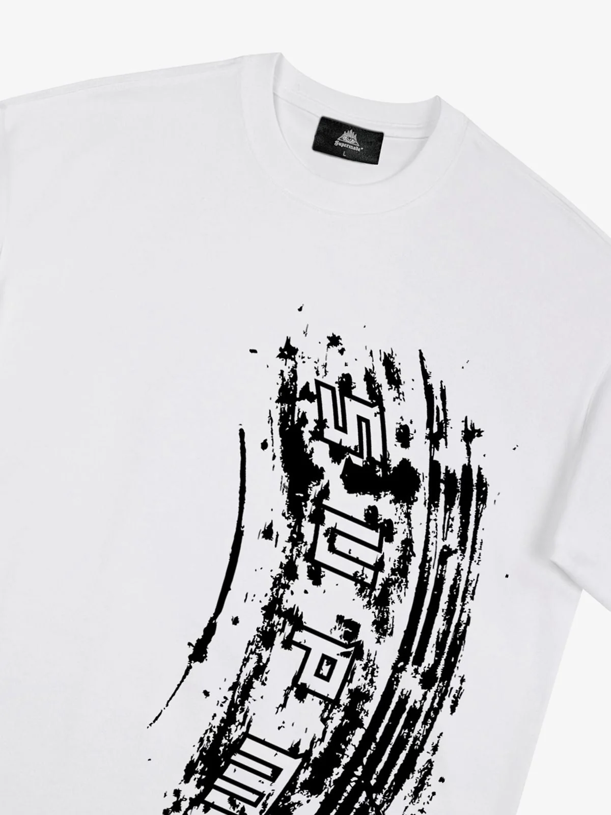 Tire Print Lettering T-Shirt