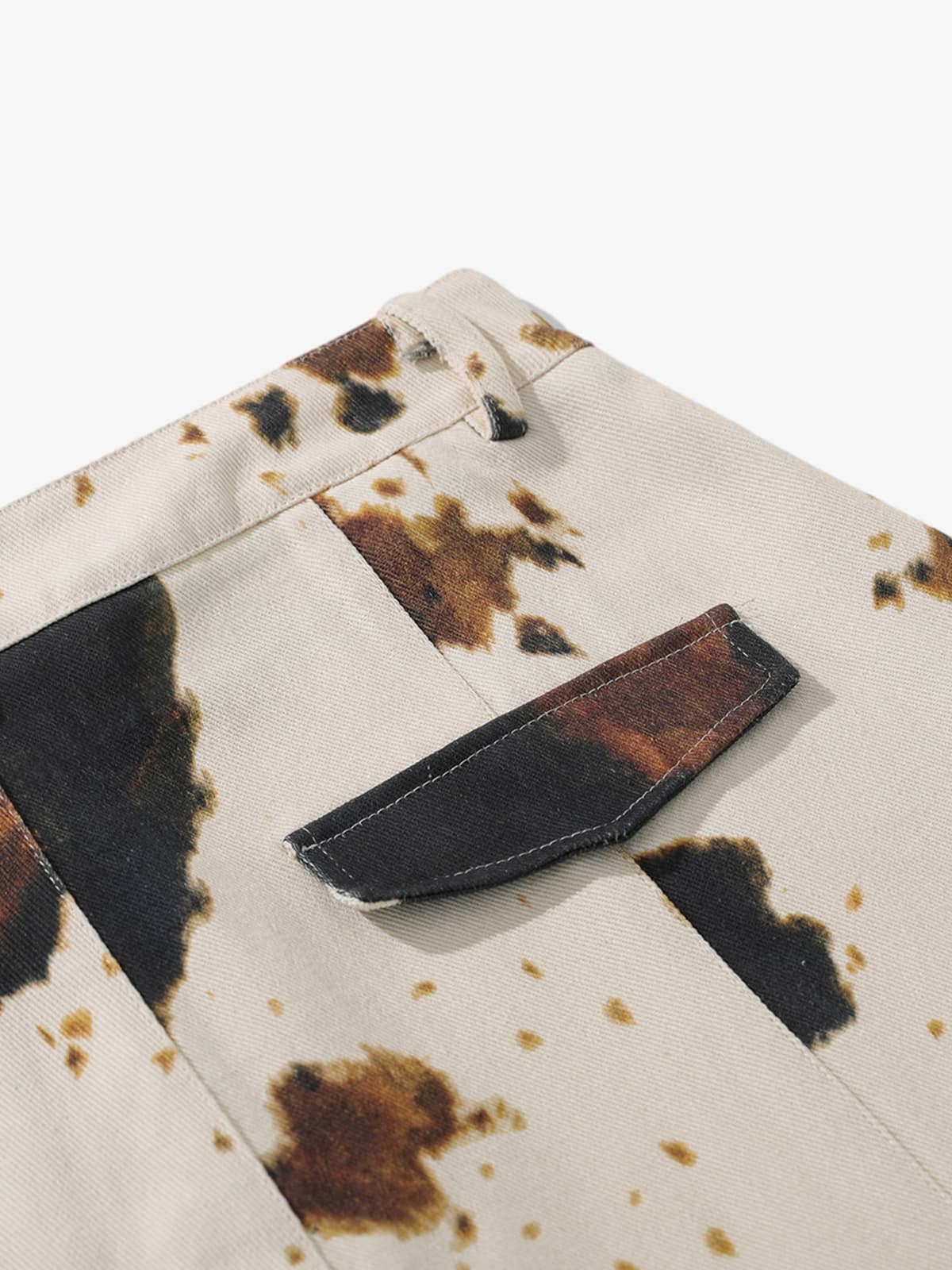 Retro Ink Splash Tie-Dye Barrel Jeans