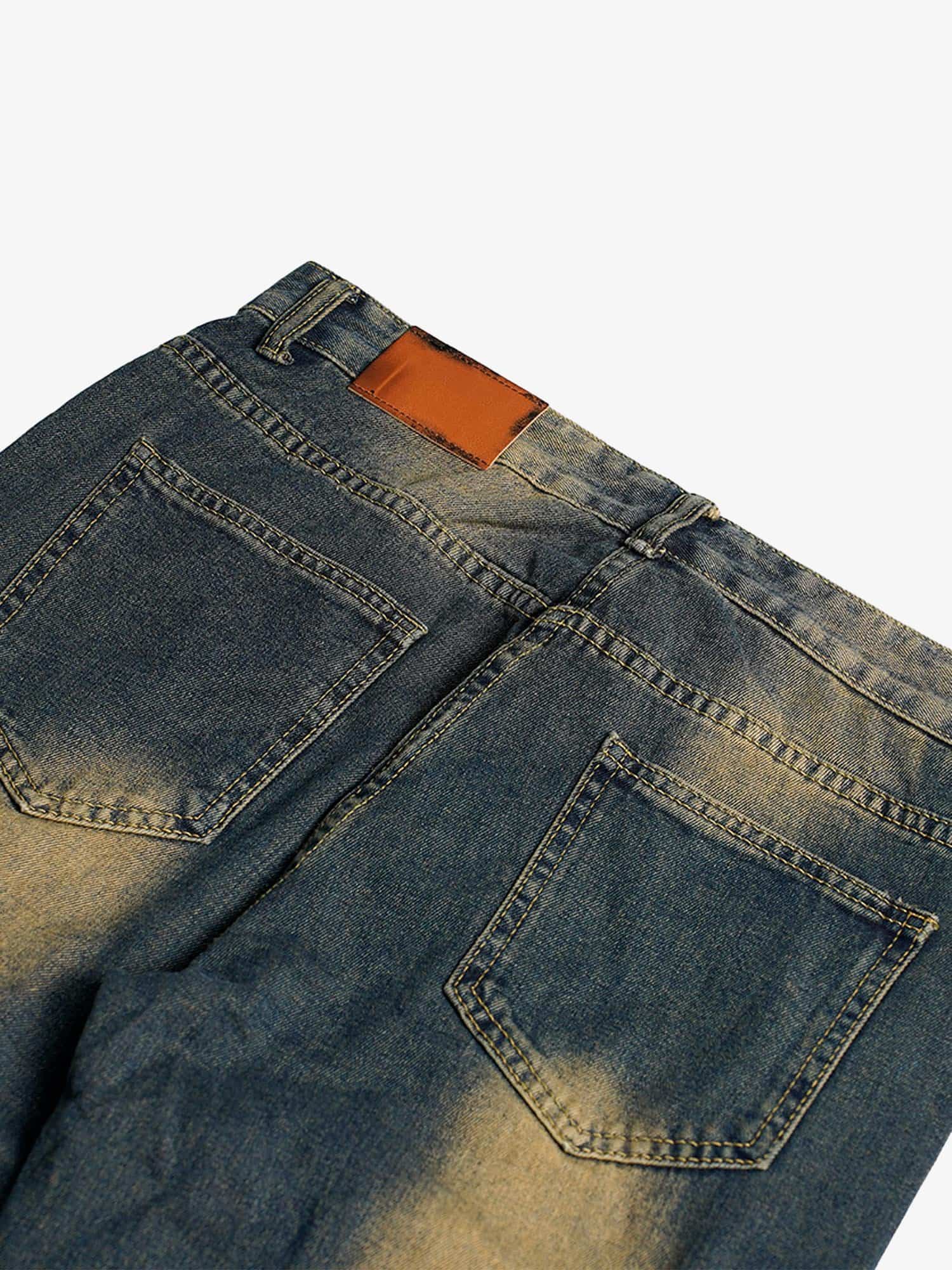 Thesupermade American Street Style Washed Distressed Jeans - 2236