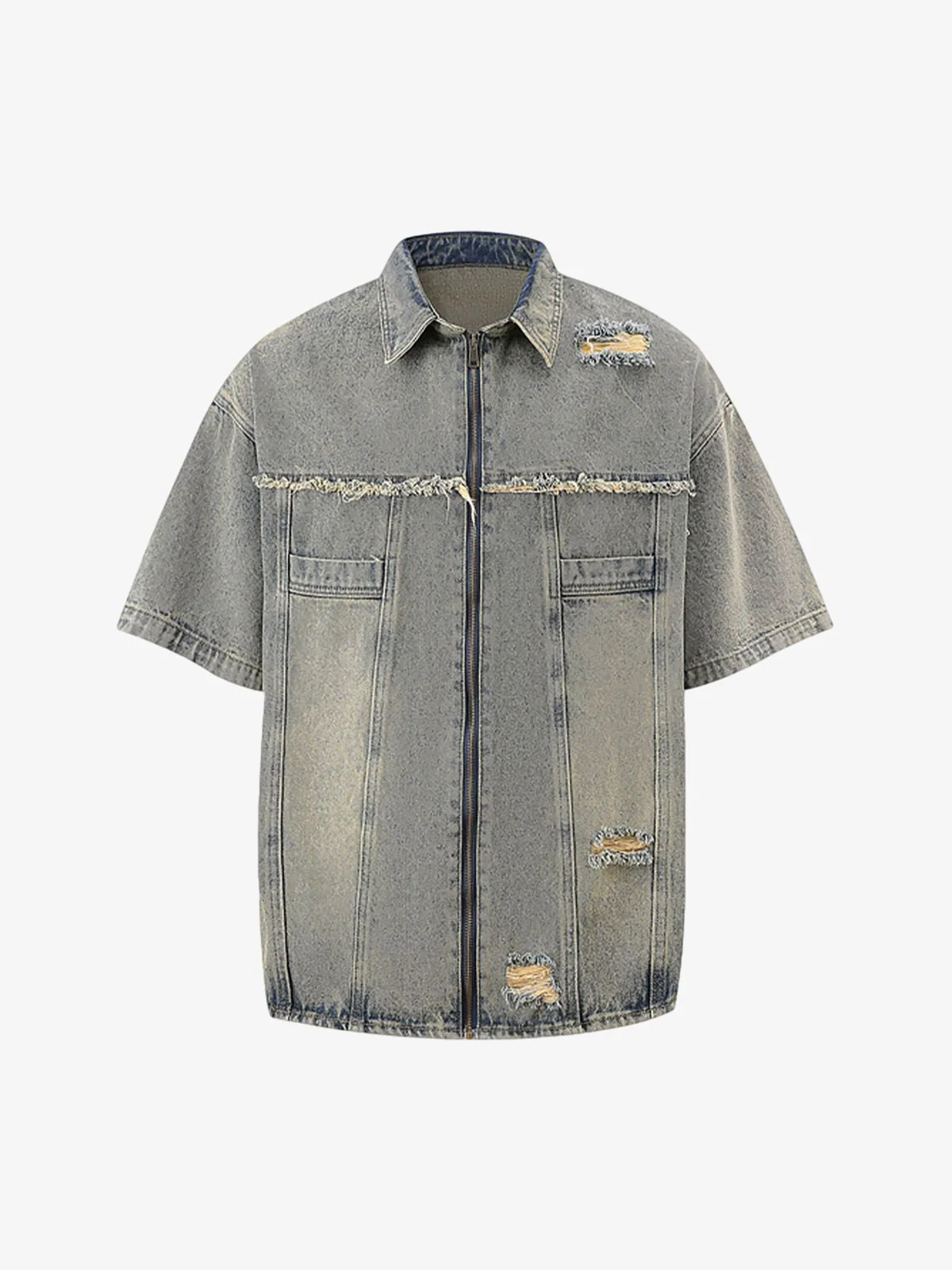 Denim Distressed Ripped Suit - 2460