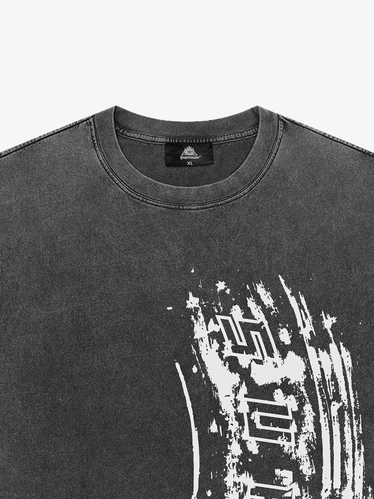 Tire Print Lettering T-Shirt