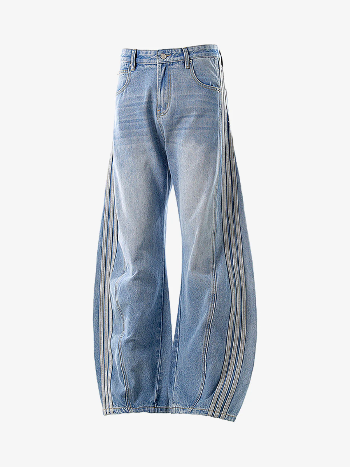 Washed Side Stripe Machete Jeans