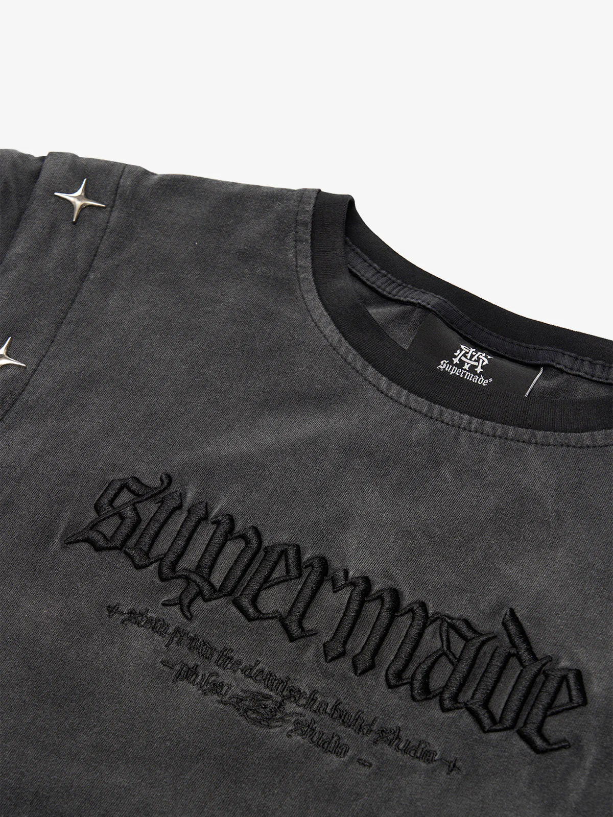 Jersey Knit Gradient Embroidered Stars Tank Top - 2461