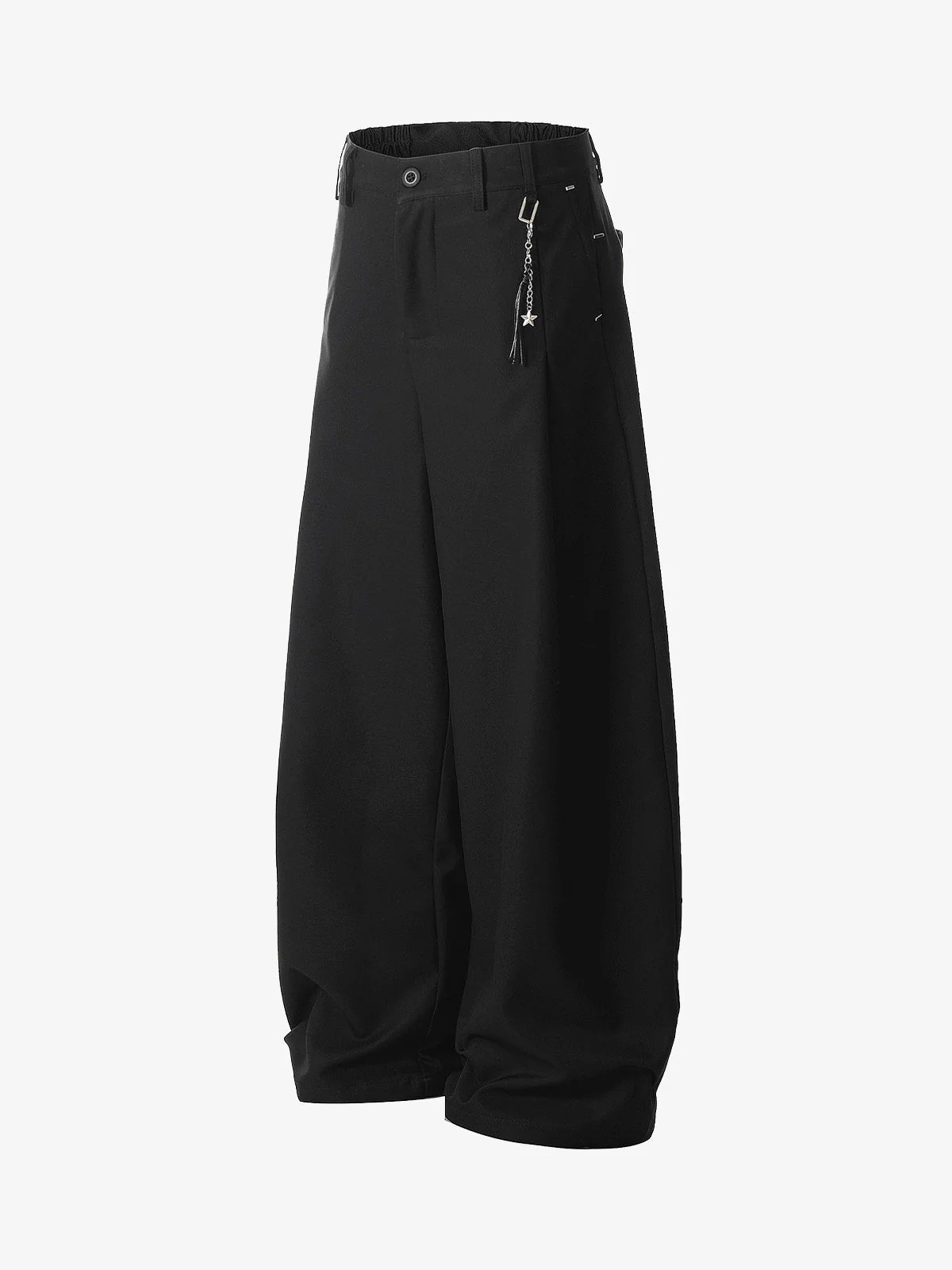 Elastic Waistband Barrel Pants - 2425