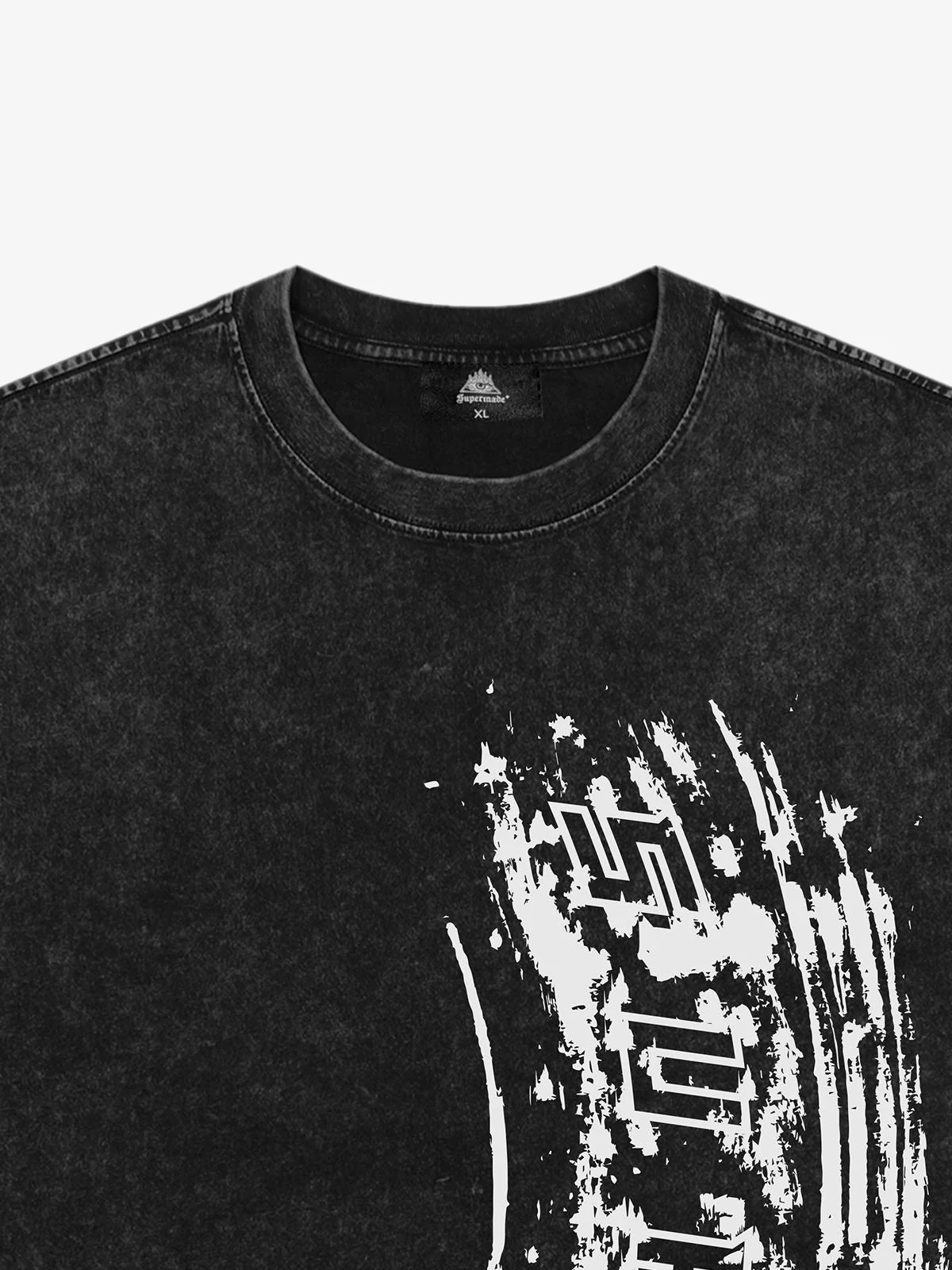 Tire Print Lettering T-Shirt