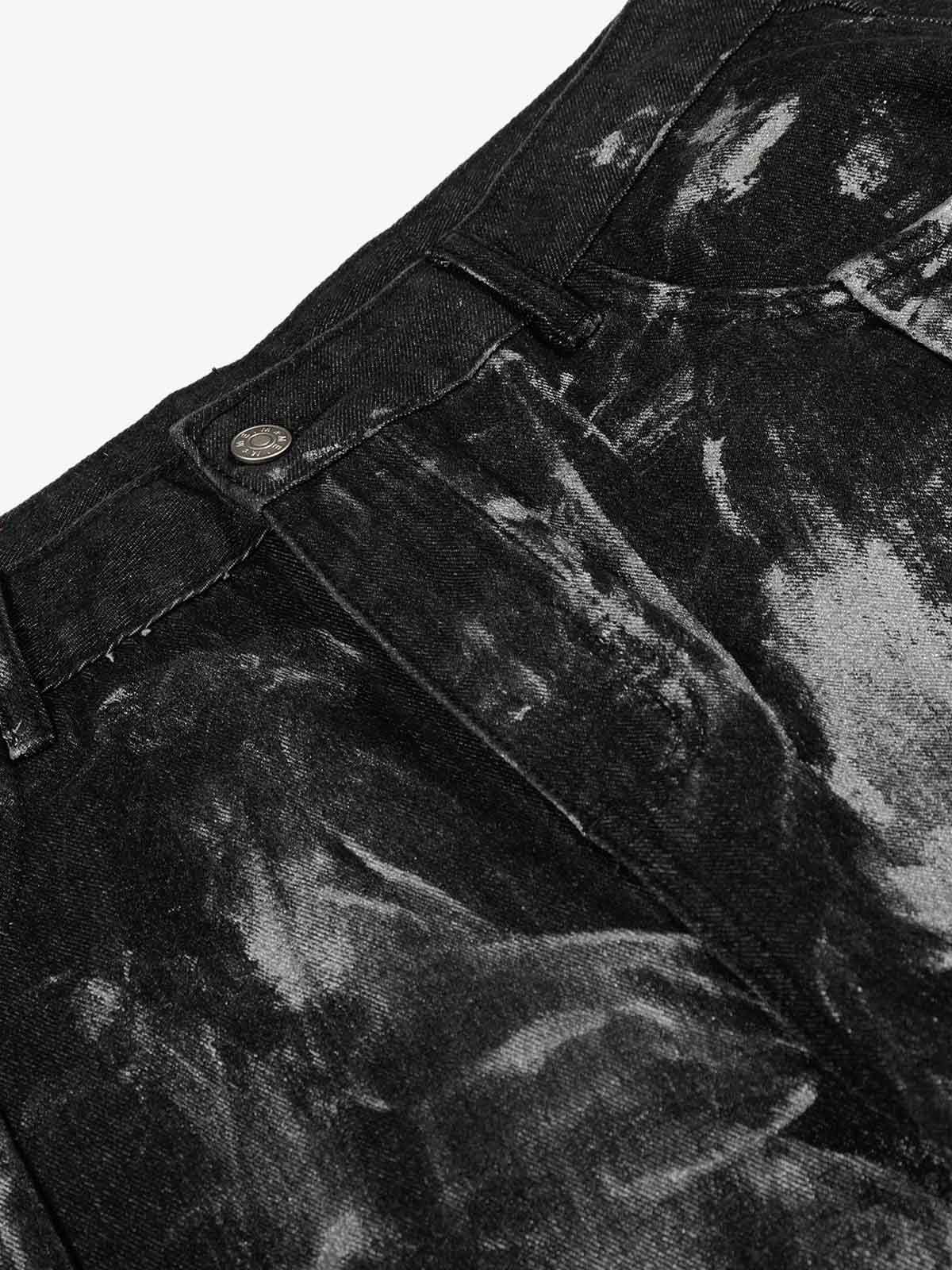Street Heavy Deconstructed Painted Jeans