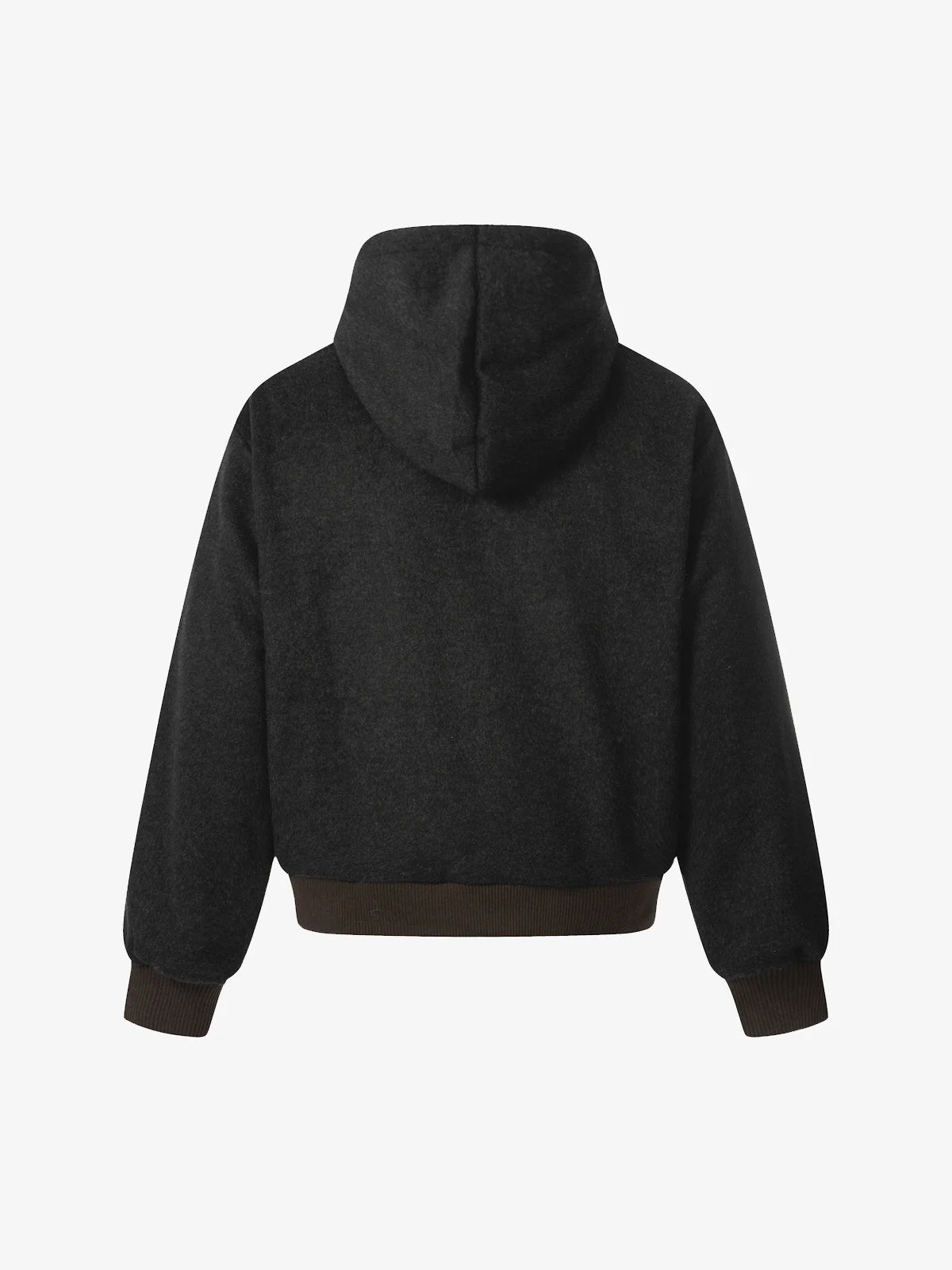 Retro Reversible Fleece Lined Zip-up Hooded Jacket