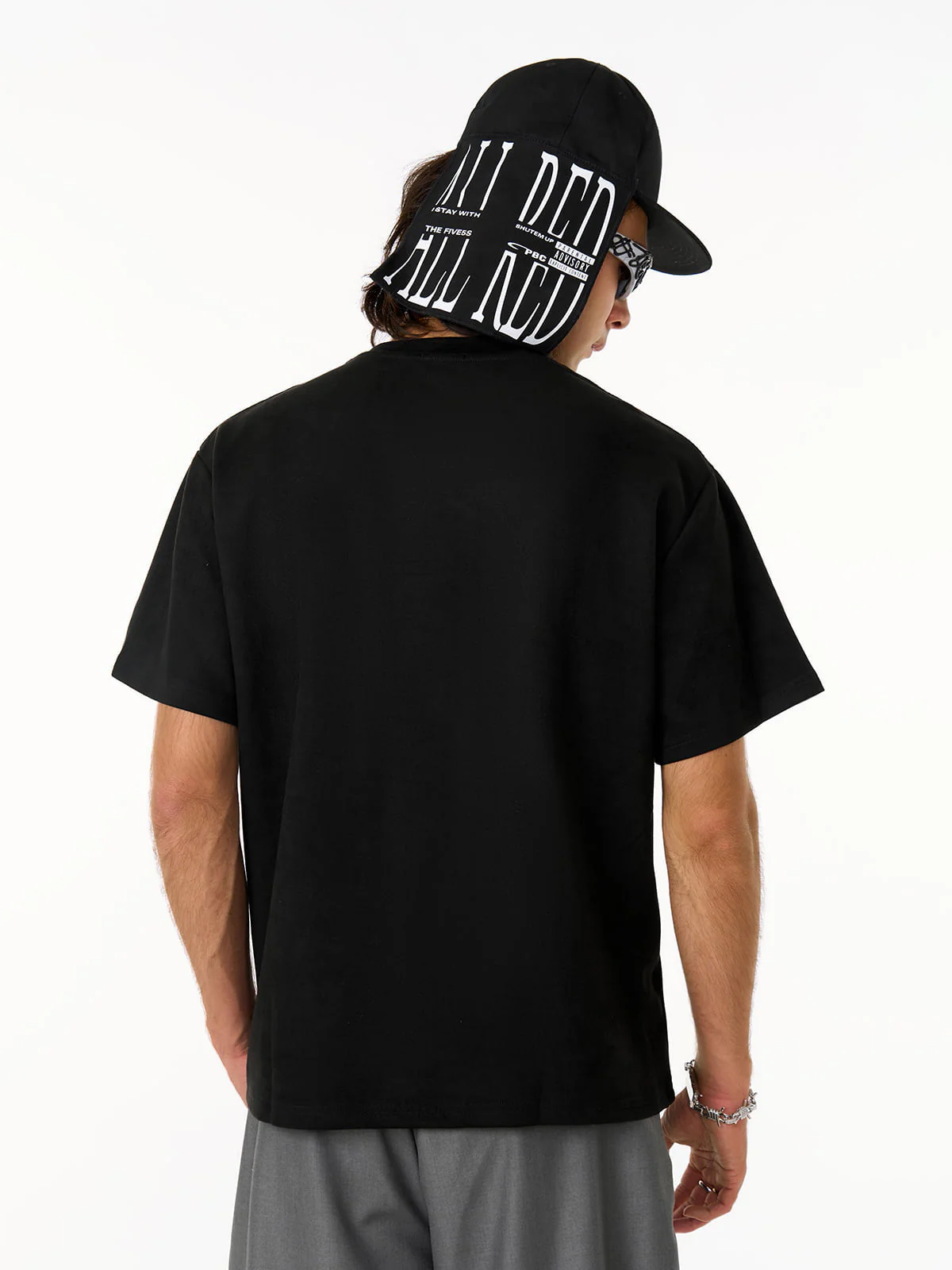 Functional Deconstructed Split Short-Sleeved T-Shirt - 2437
