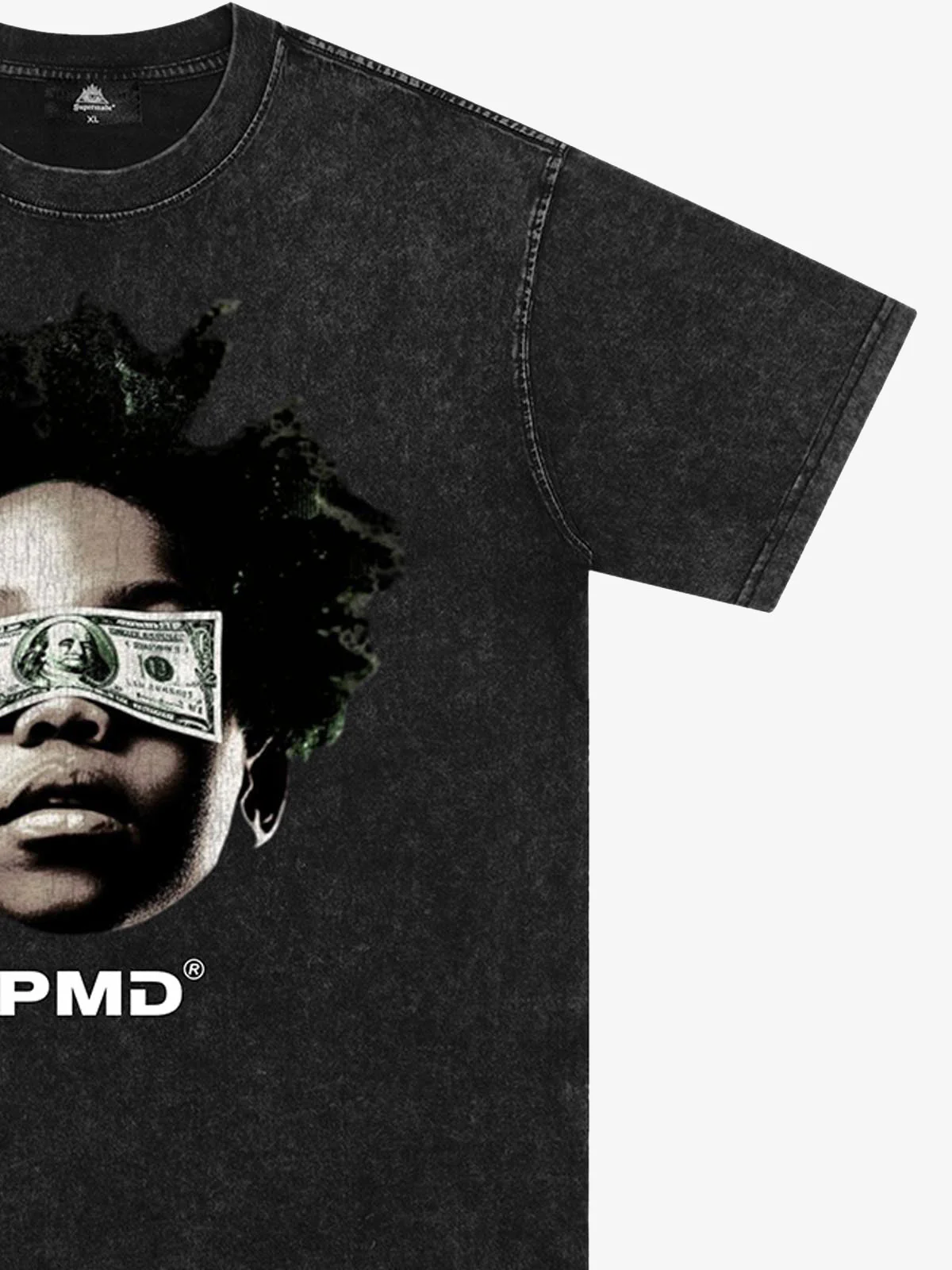 Original Distressed Washed Dollar Boy Print T-Shirt