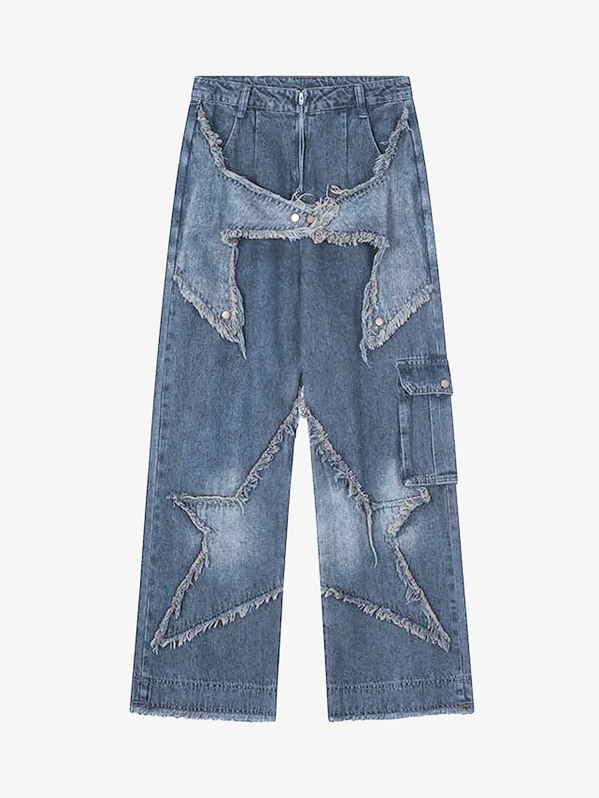 Thesupermade Patch Embroidered Straight-leg Jeans - 1572