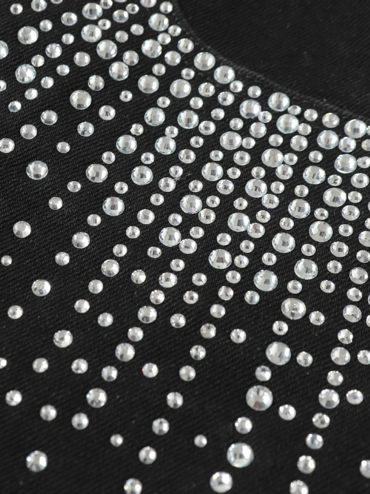 Retro Washed Rhinestone Raw Edge Denim Shorts - 2419