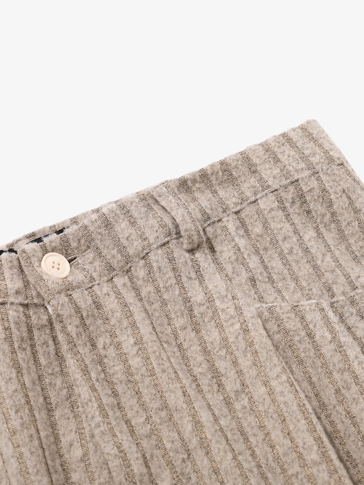 Retro Wool Blend Pleated Baggy Trousers