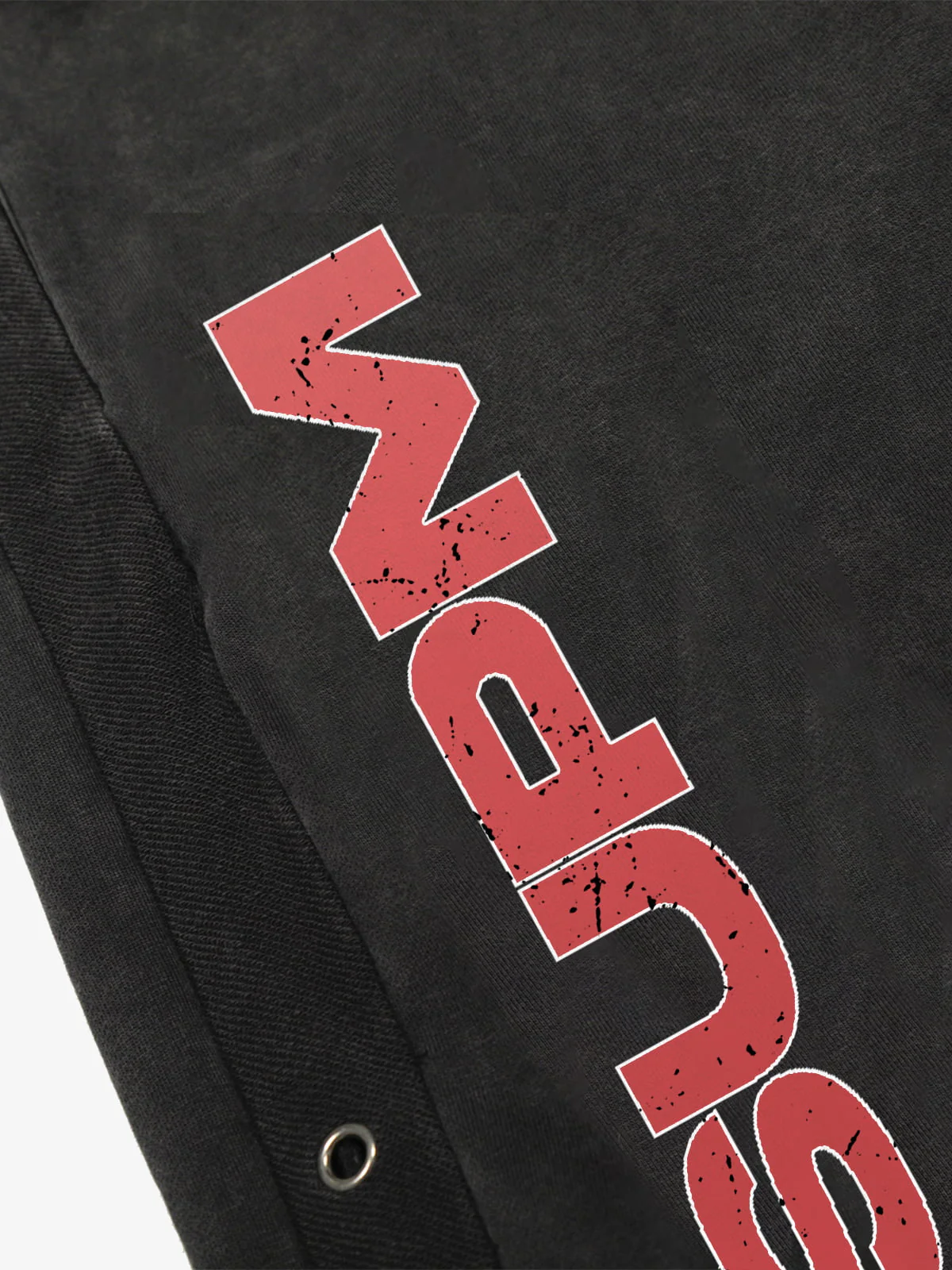 Street Washed Mottled Rivet Letter Print Baggy Sweatpants