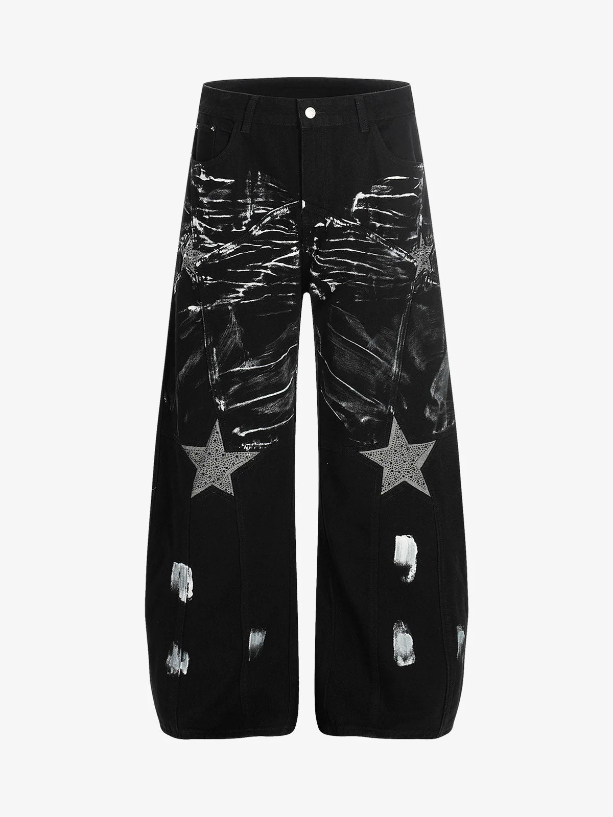 Street Star Painted Barrel Jeans