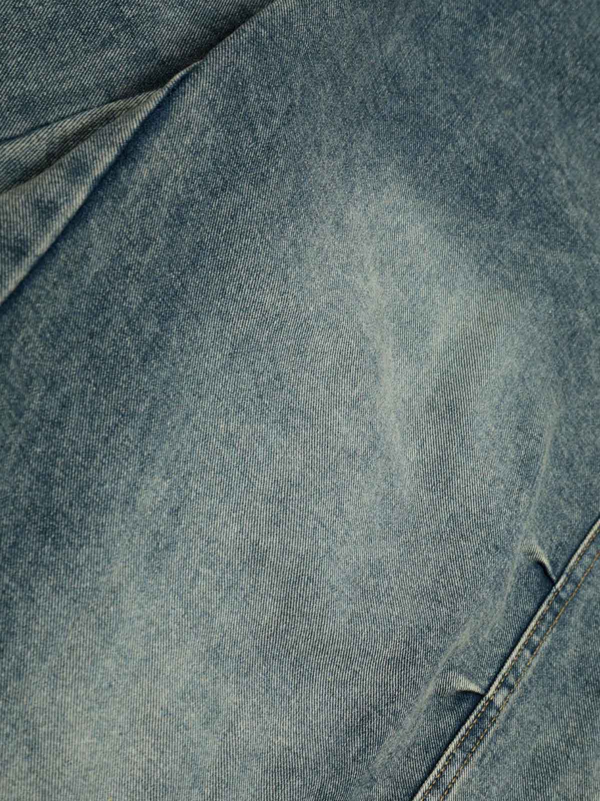 Leopard Print Paneled Loose-Fitting Scimitar Jeans