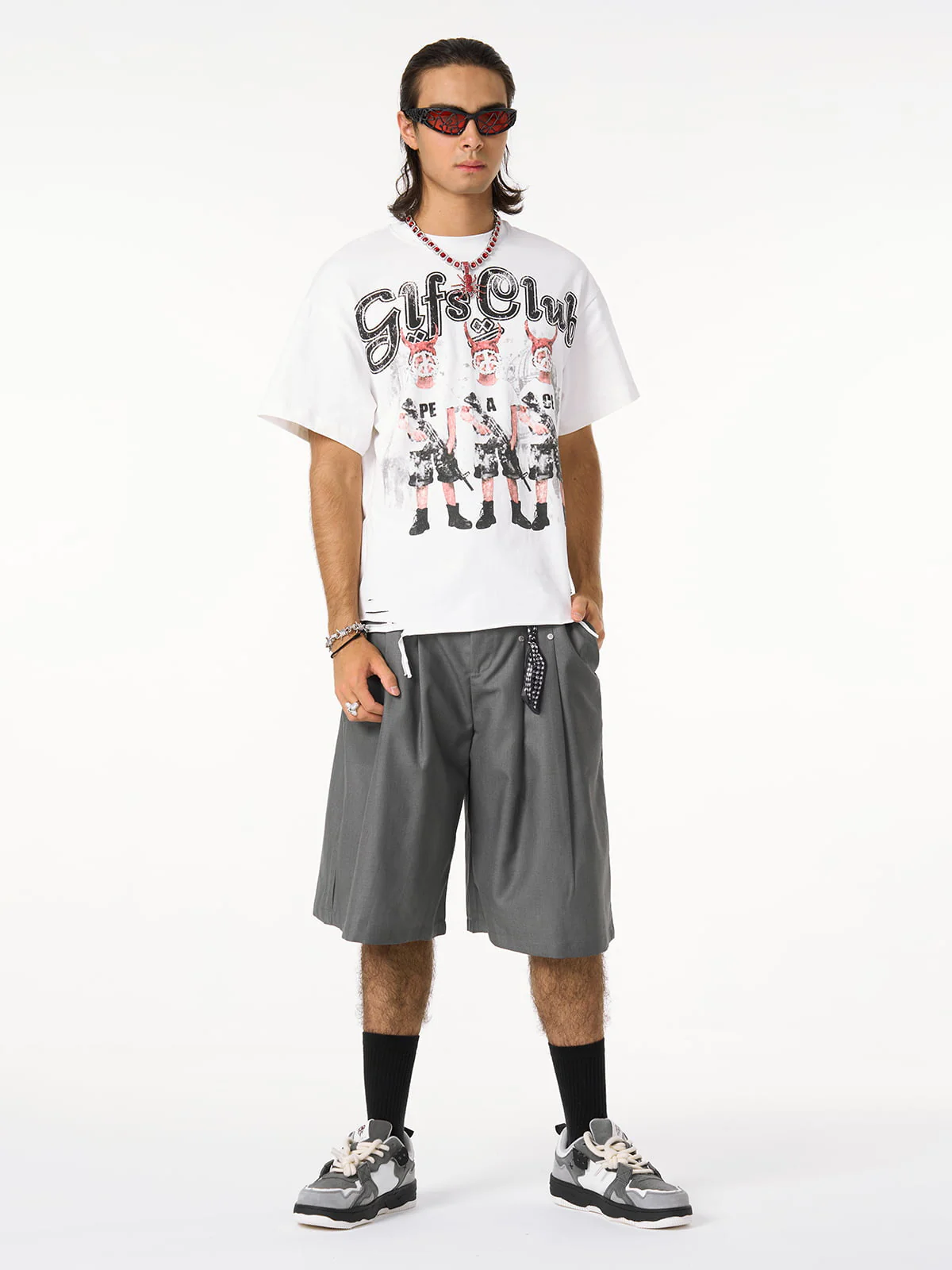 Graffiti Letters Devil Design Graphic T-Shirt