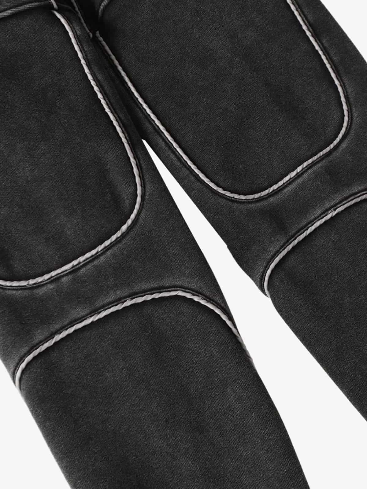 Retro Deconstructed Patchwork Washed Hoodie