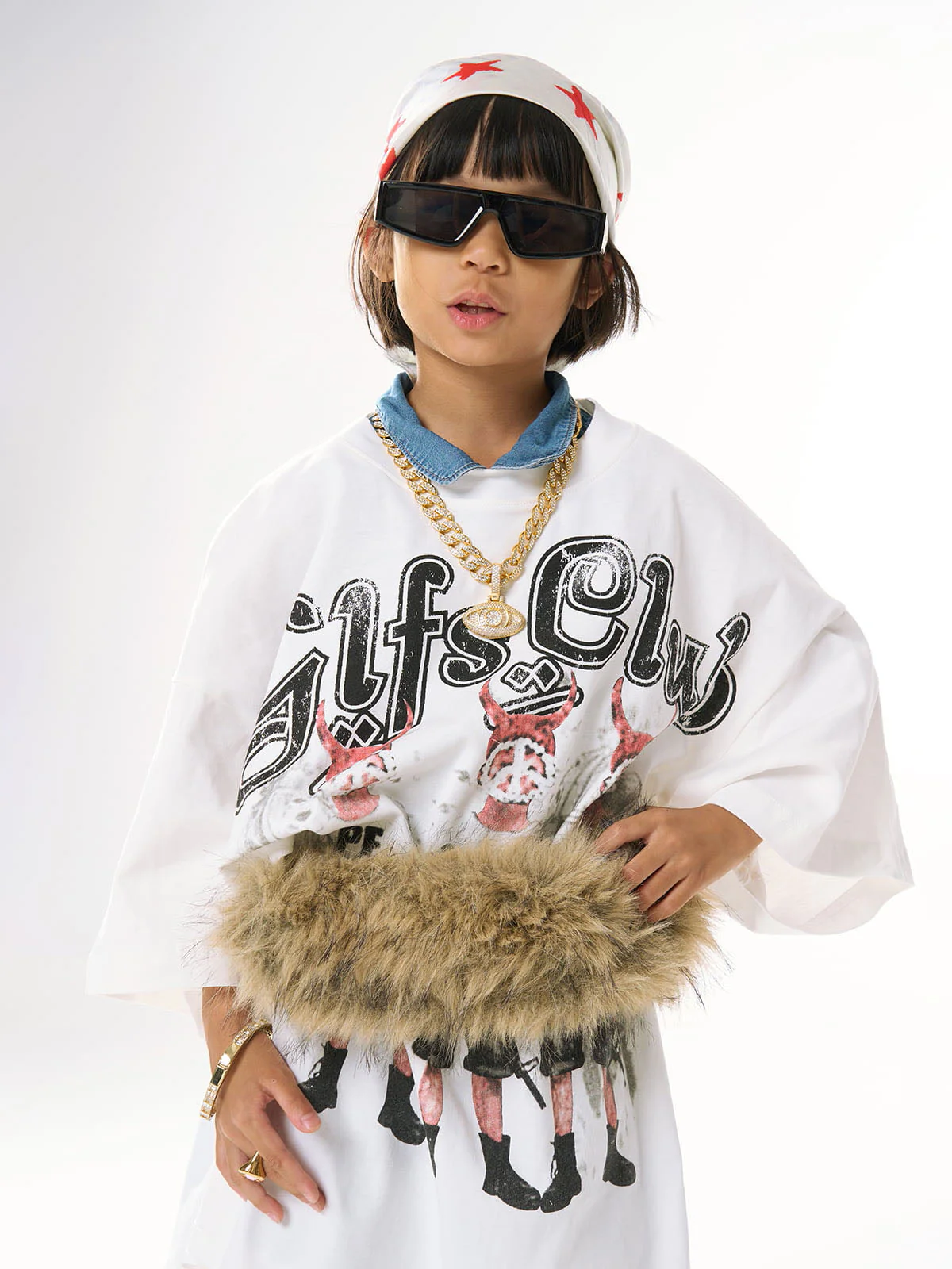 Graffiti Letters Devil Design Graphic T-Shirt