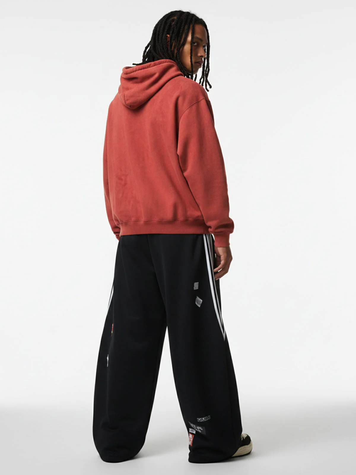 Street Patterned Striped Barrel Casual Pants