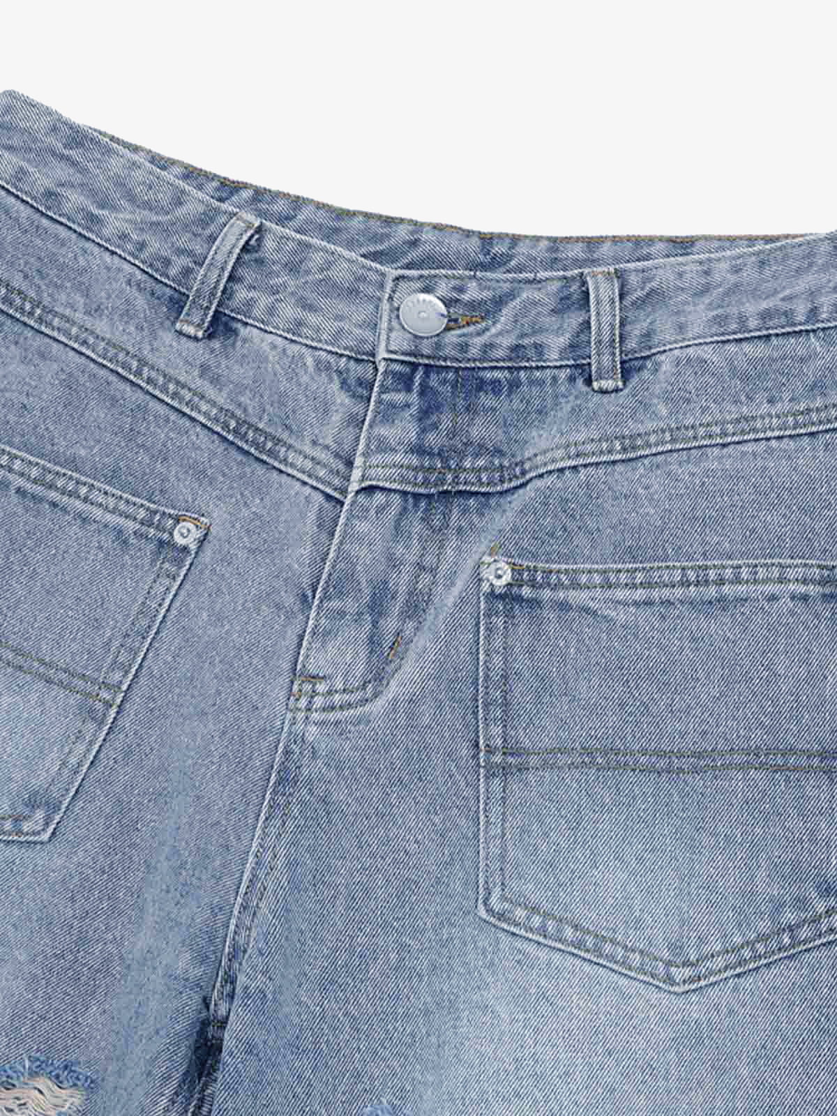 Denim Distressed Ripped Suit - 2460