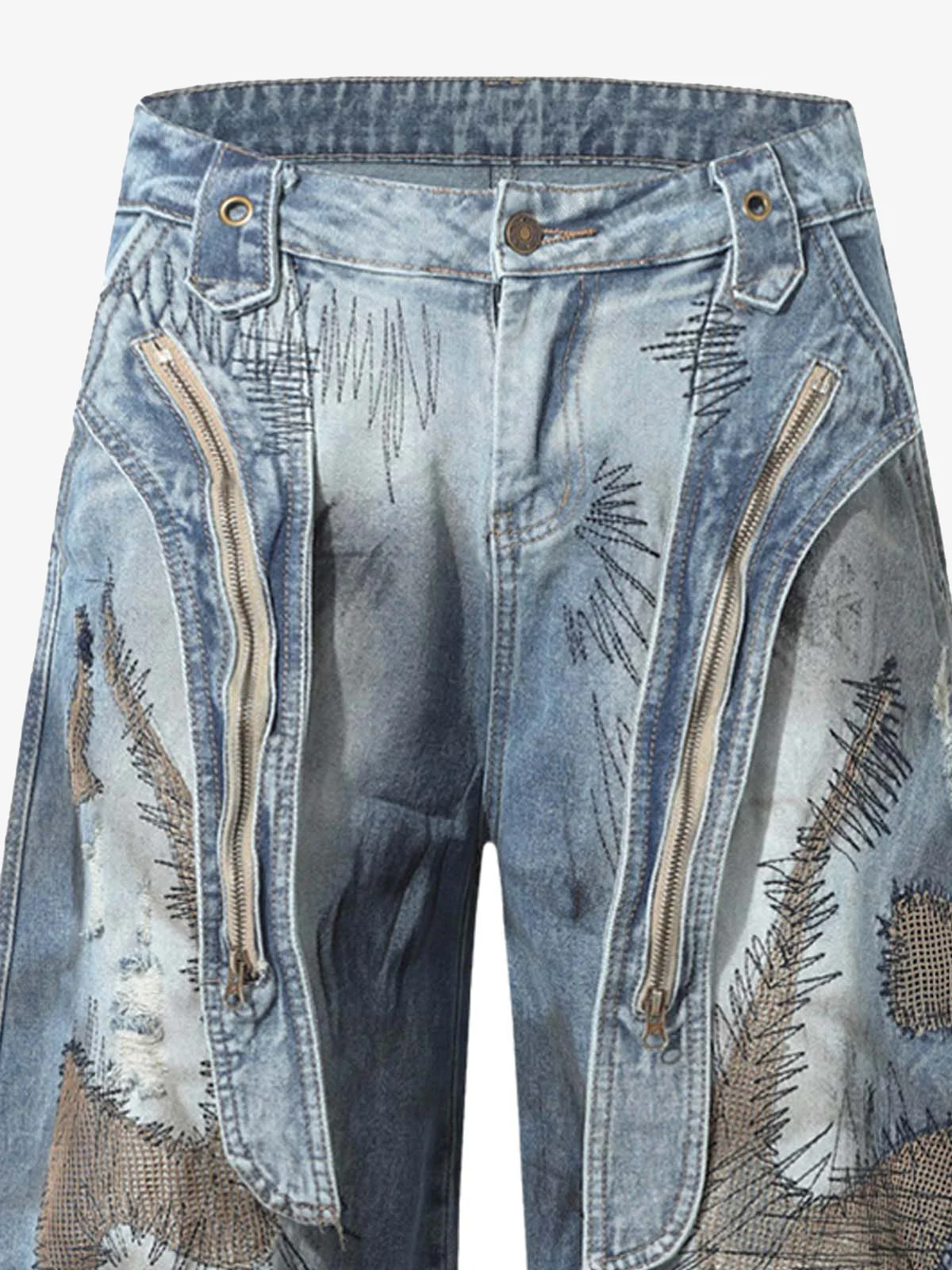 RO Style Washed Barrel Jeans - 2421