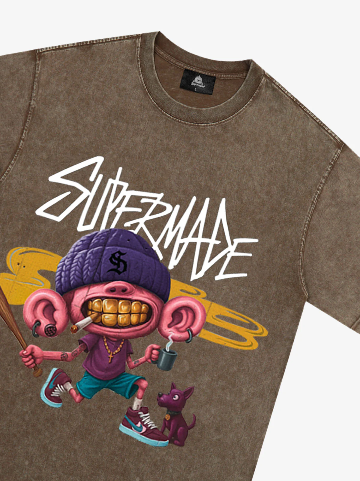 Thesupermade Cartoon Graffiti Trendy Weird Kid T-Shirt