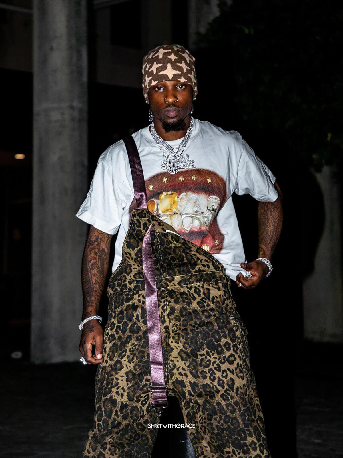 Thesupermade Leopard Print Street Style Workwear Overalls - 2020