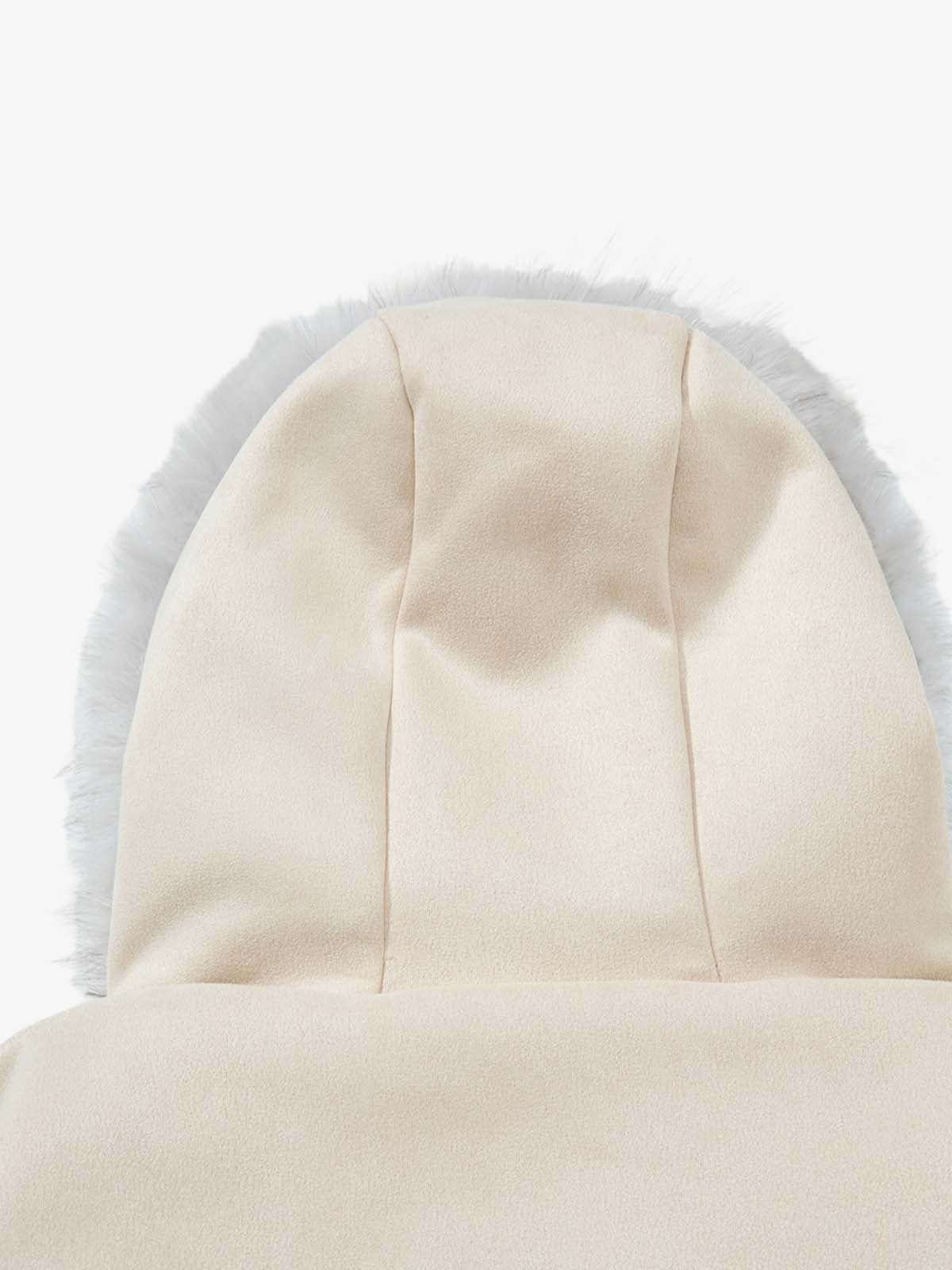Faux Fur Collar Fleece-Lined Utility Zip-Up Jacket