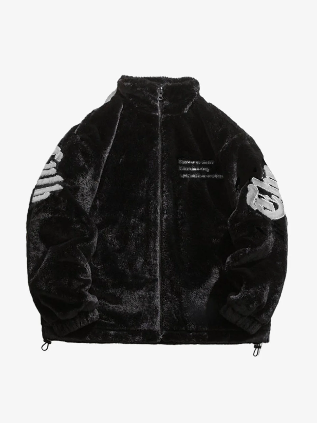 Thesupermade Street Letter Embroidered Fleece Jacket - 1838