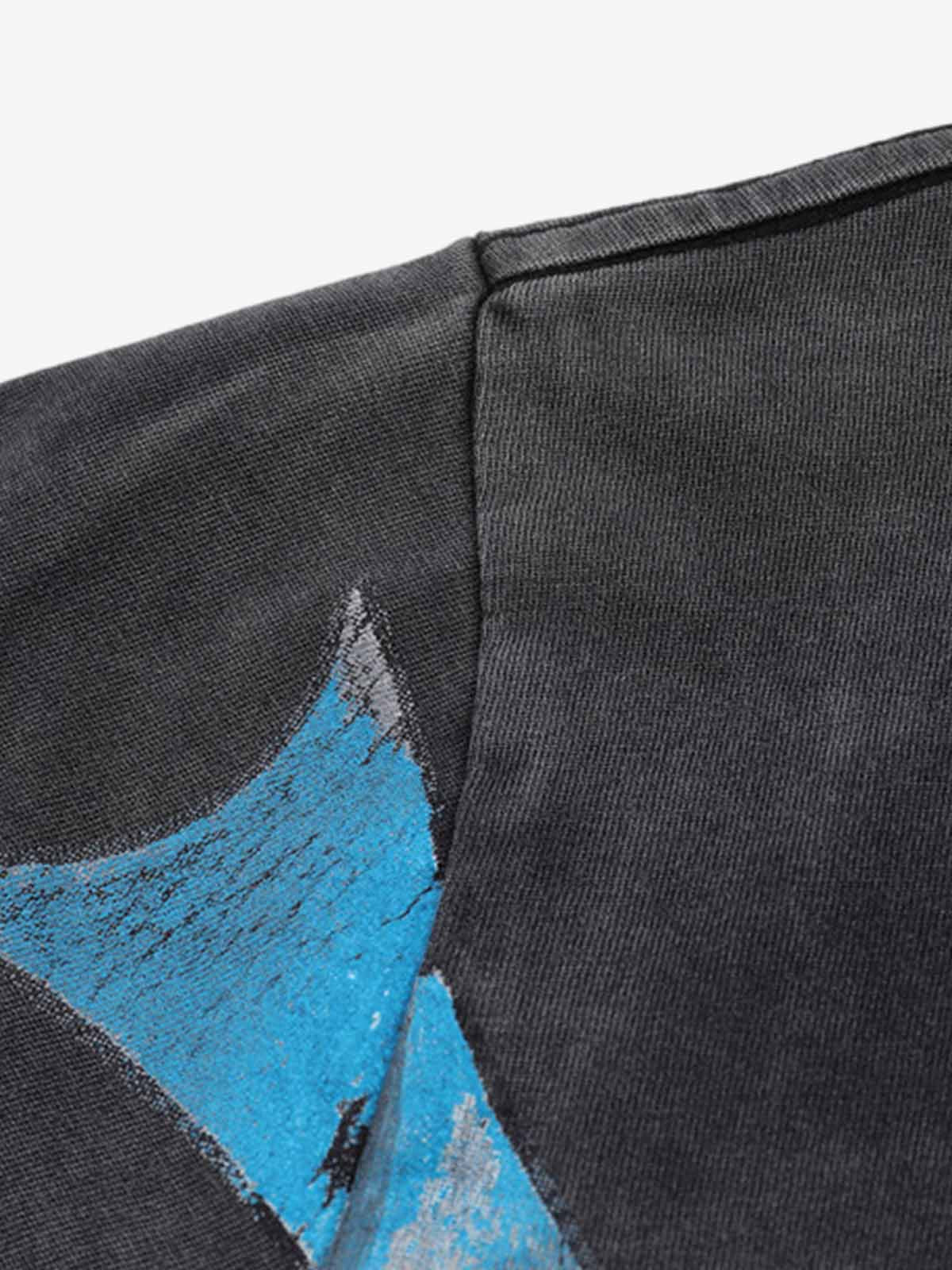 Punk Painted Amusement Park Print T-Shirt