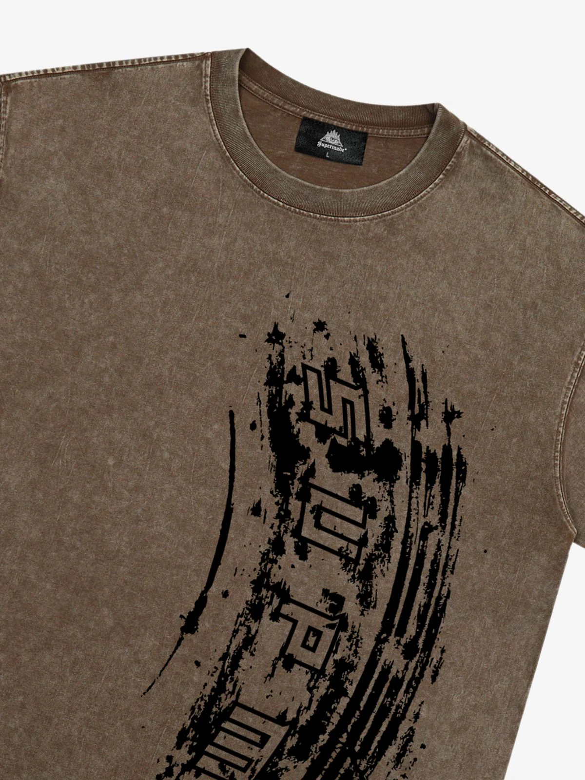 Tire Print Lettering T-Shirt