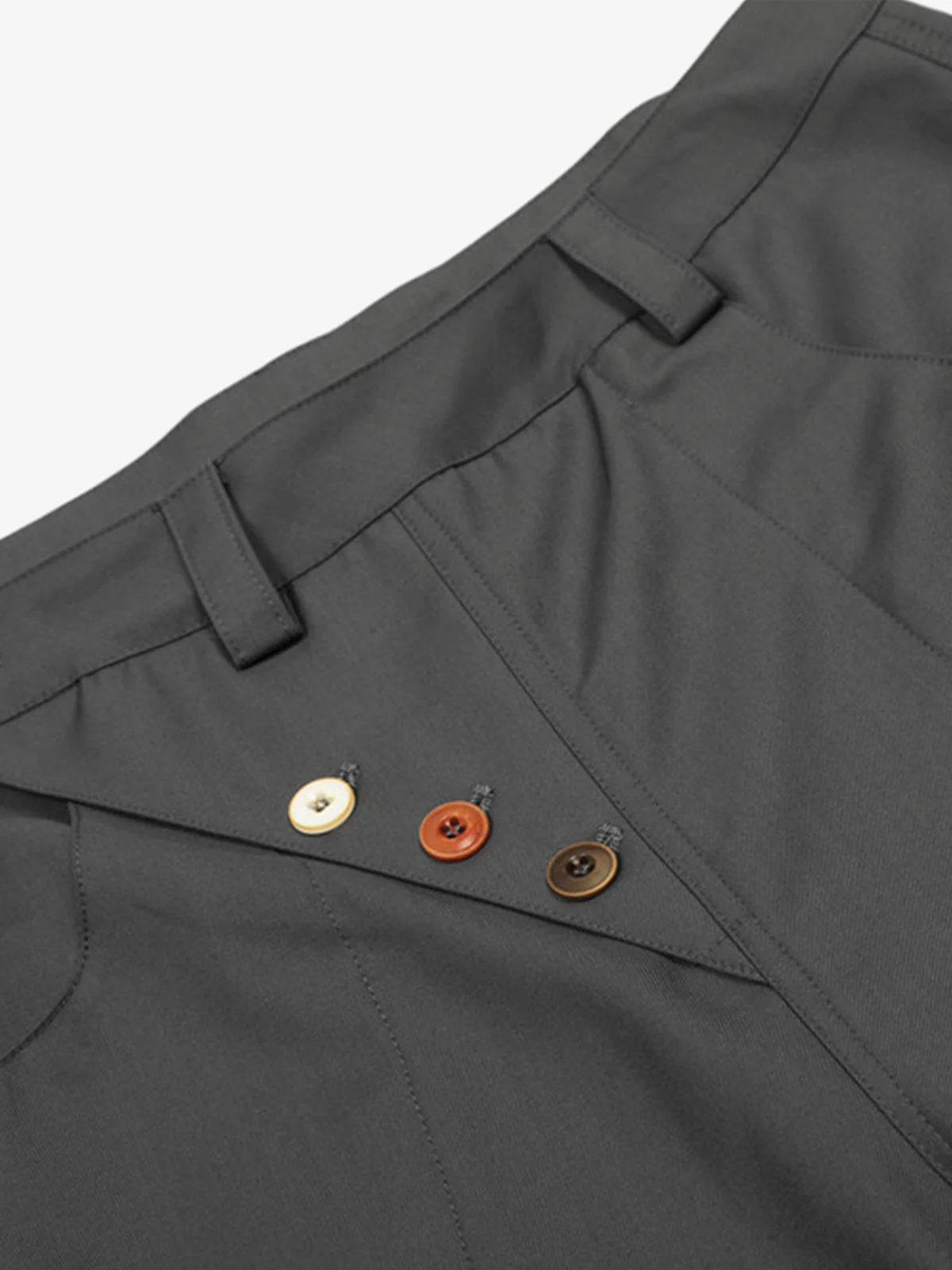 Adjustable Side Buttons Barrel Pants