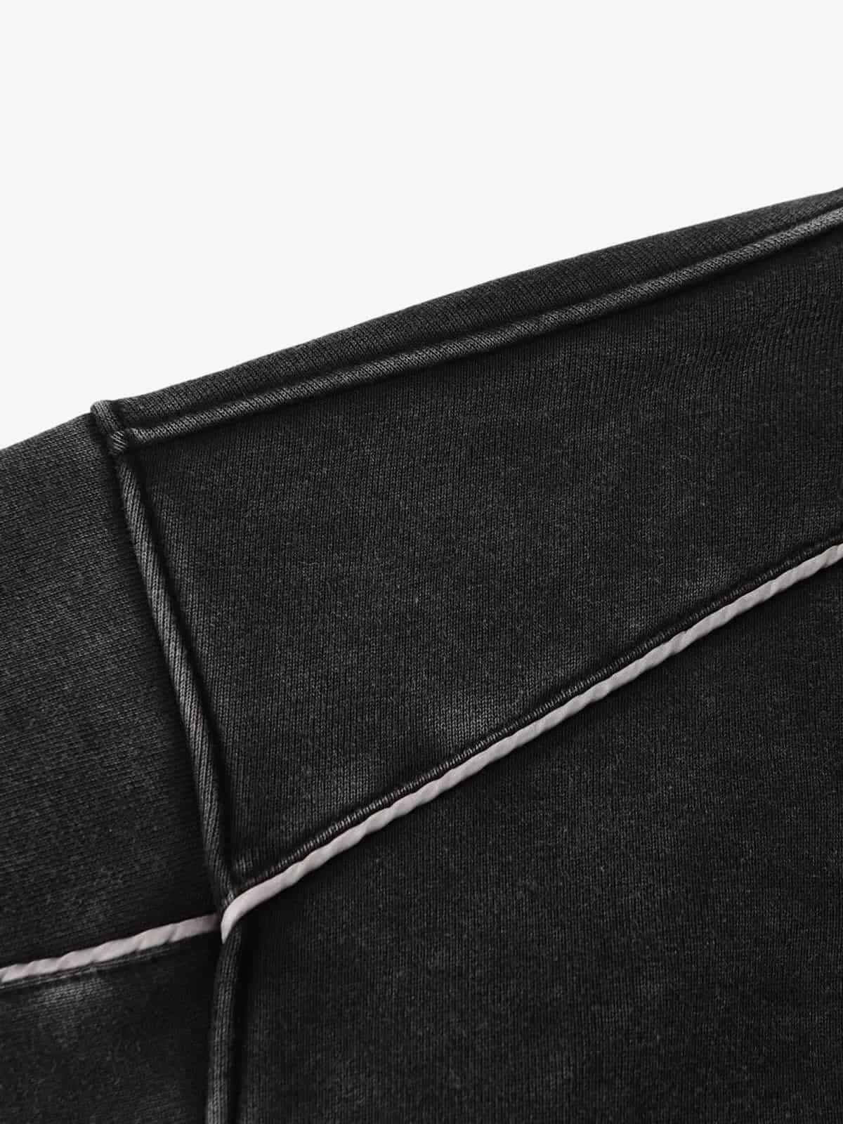 Retro Deconstructed Patchwork Washed Hoodie