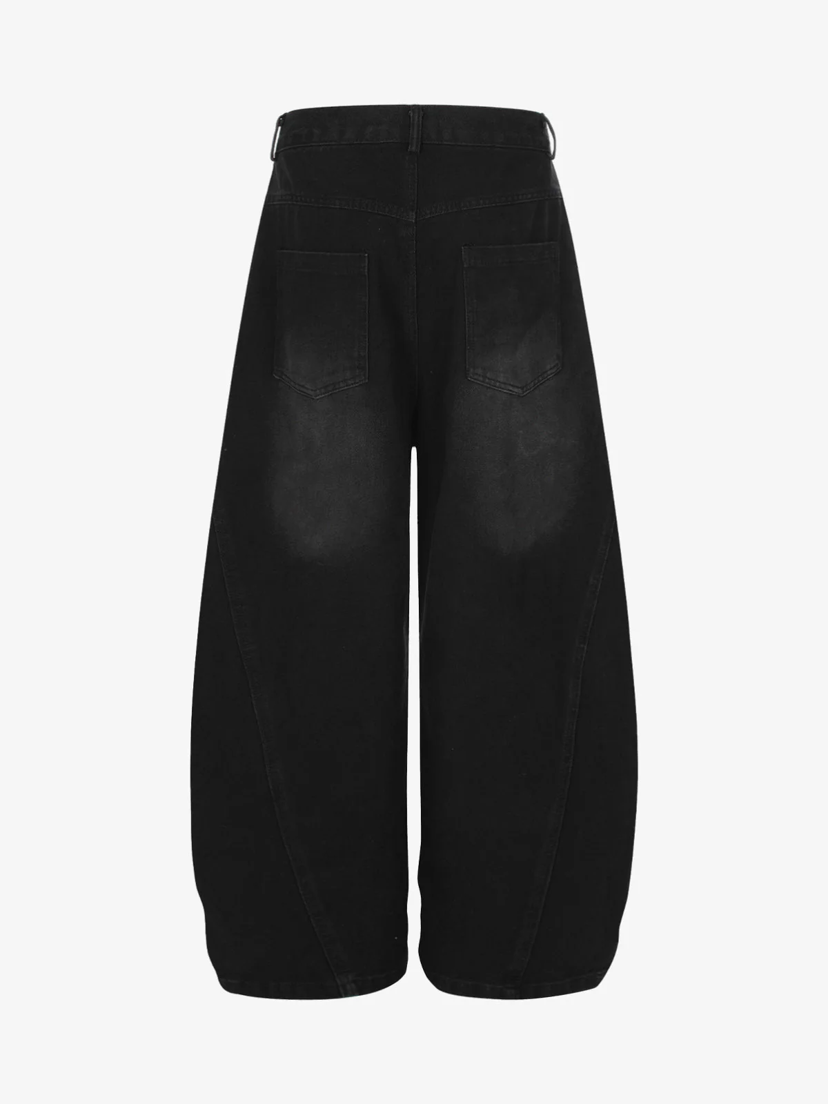 Leopard Print Paneled Loose-Fitting Scimitar Jeans