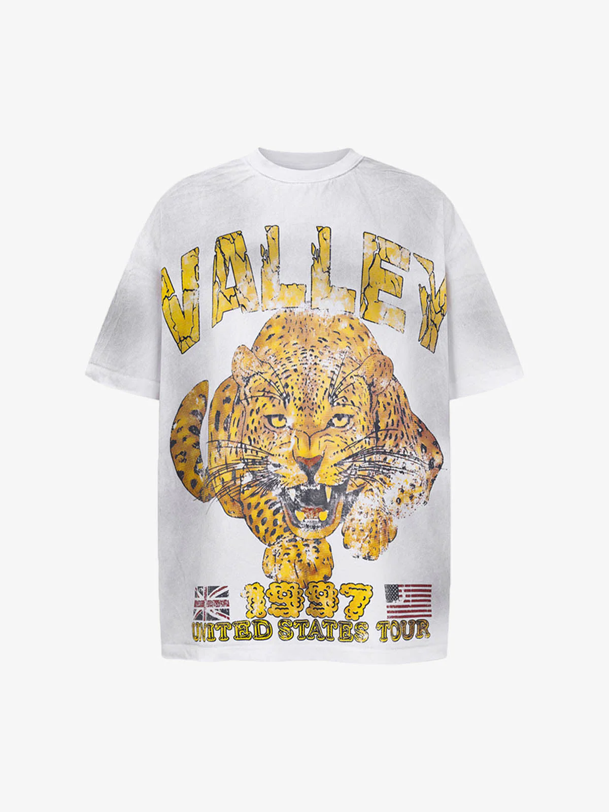 Leopard Old Washed Printed T-Shirt