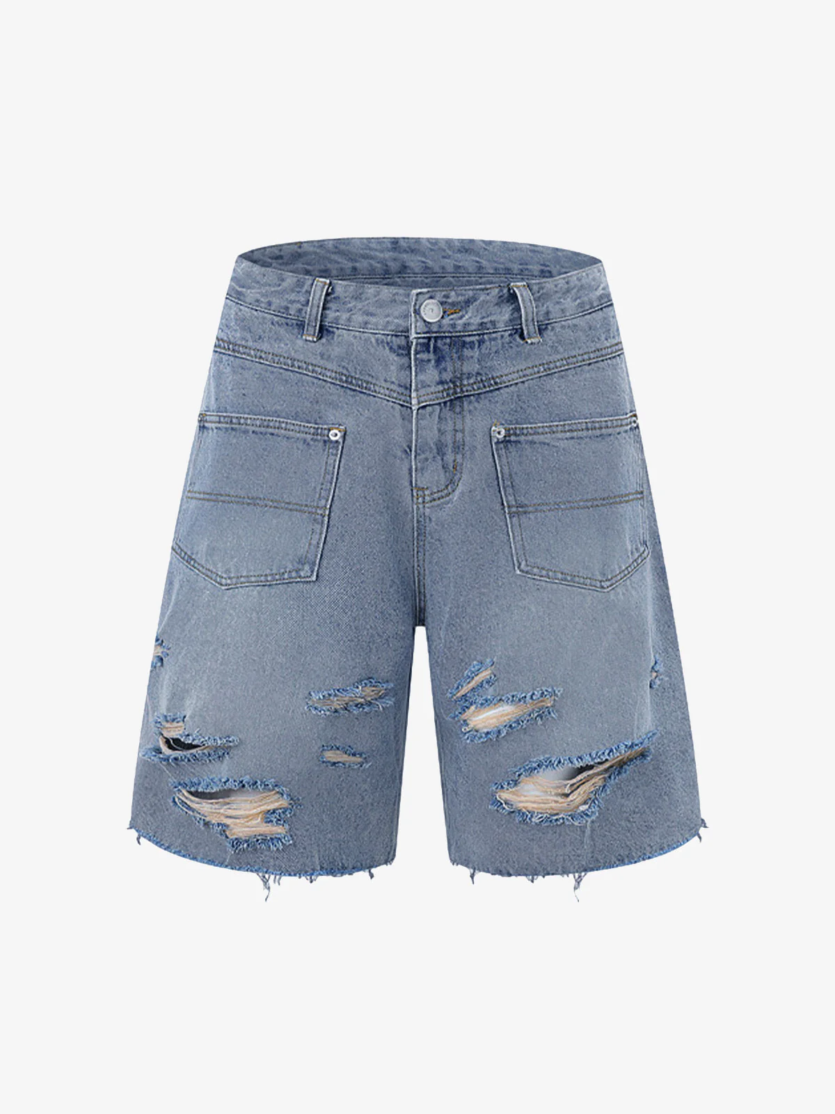 Denim Distressed Ripped Suit - 2460