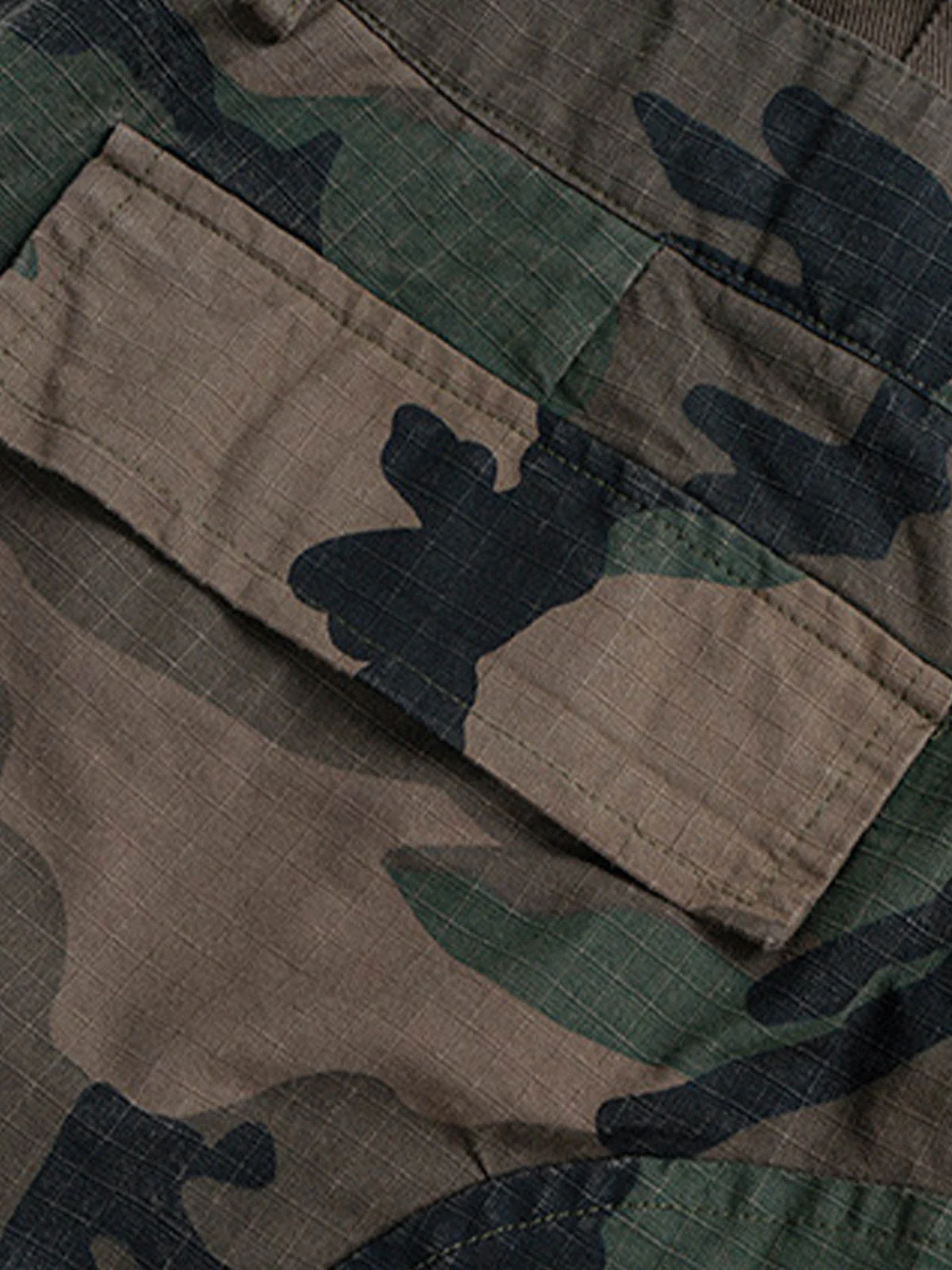 Three-Waist Splicing Camouflage Cargo Buckle Waist Design Overalls