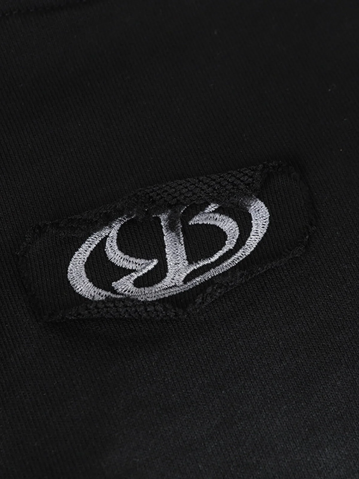 Hip-Hop Wasteland Ink-Dyed Raw Edge Hoodie