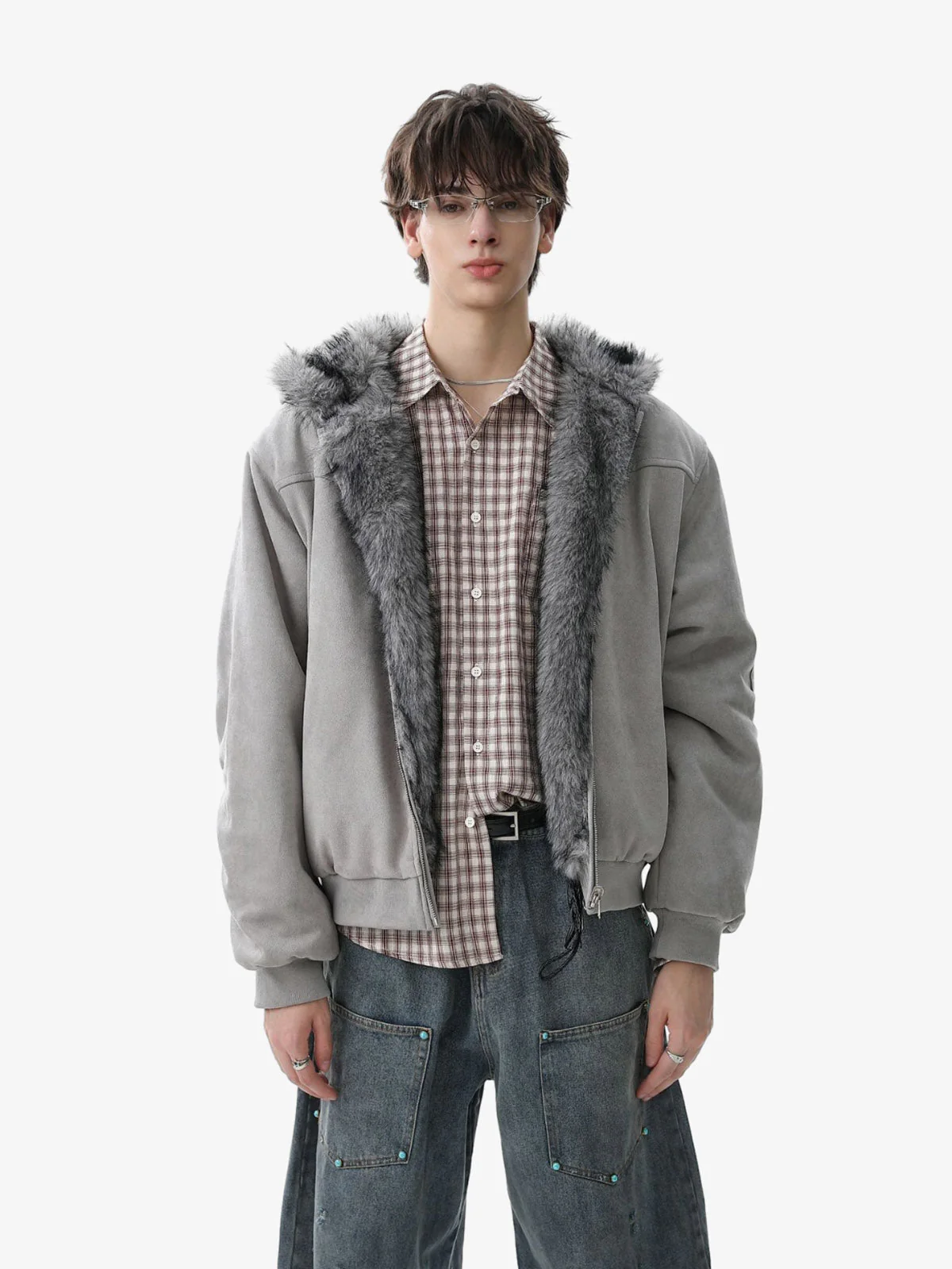 Street Fur Reversible Hooded Jacket - 2493