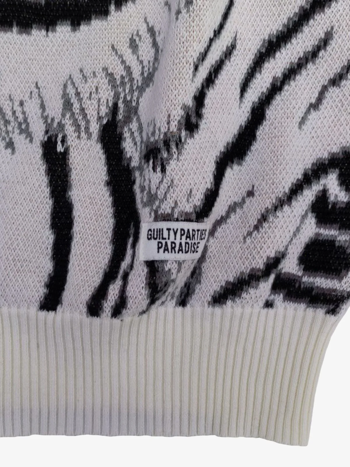 Tiger Crew Neck Knitted Sweater