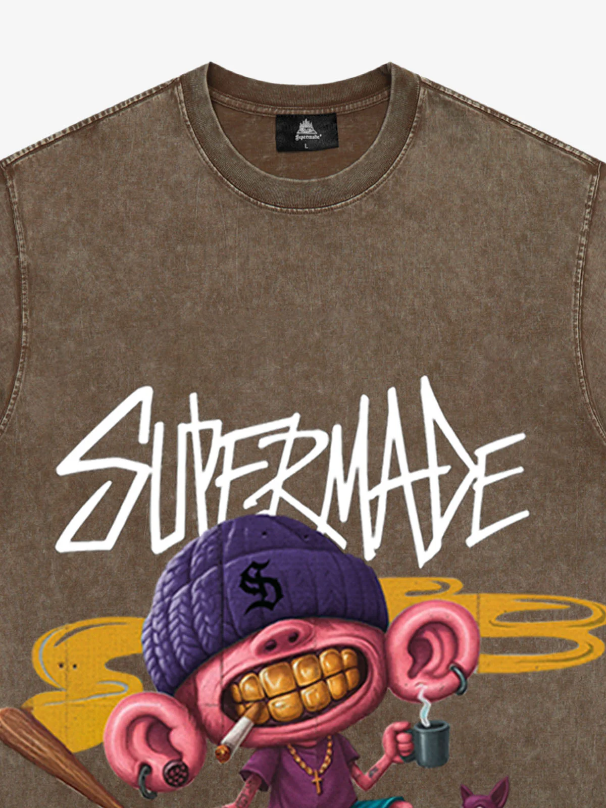 Thesupermade Cartoon Graffiti Trendy Weird Kid T-Shirt