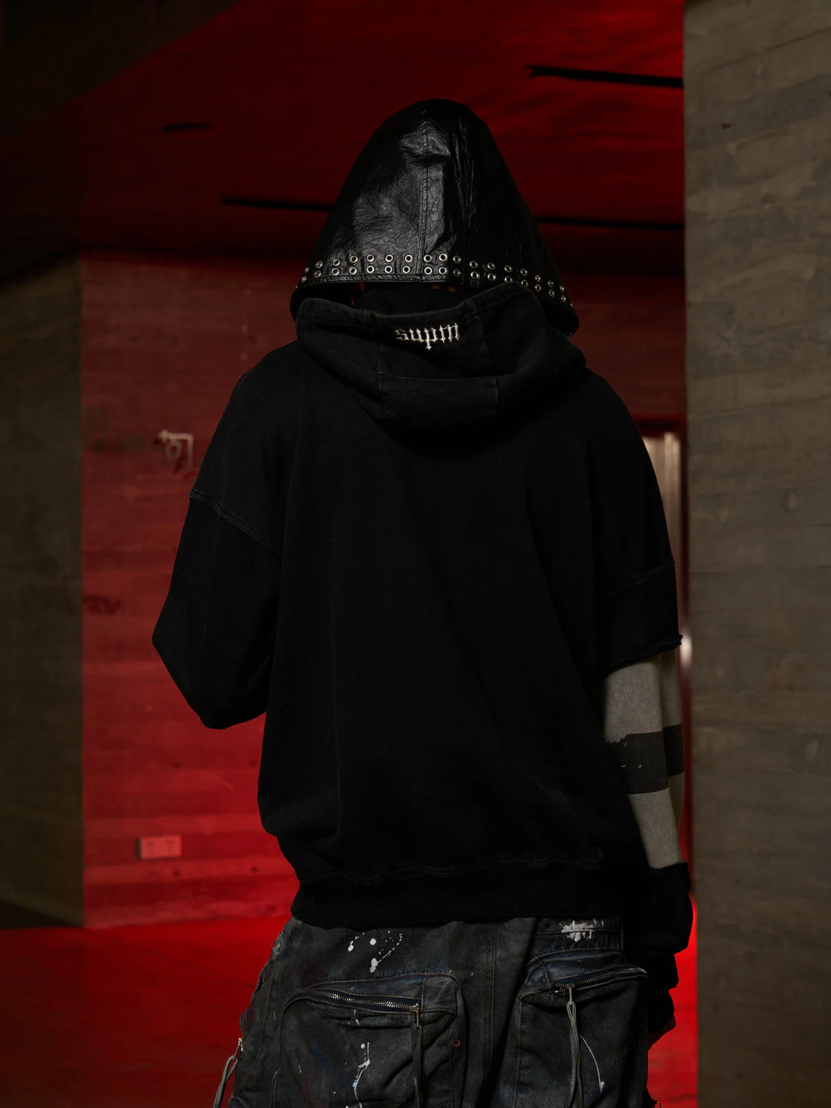 Distressed Electronic Exorcist Print Hoodie