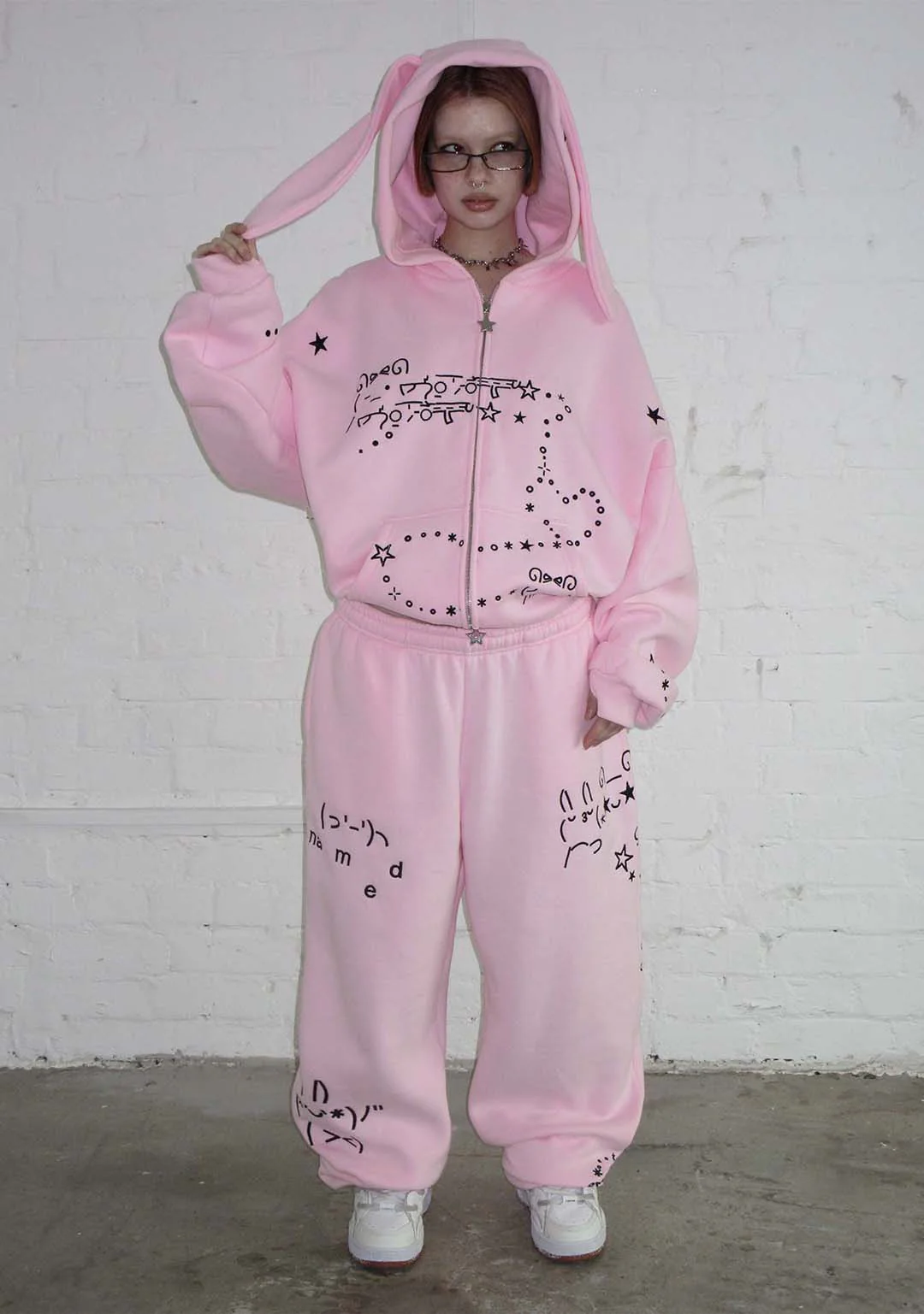 MALFUNCTION SWEATPANTS BABY PINK