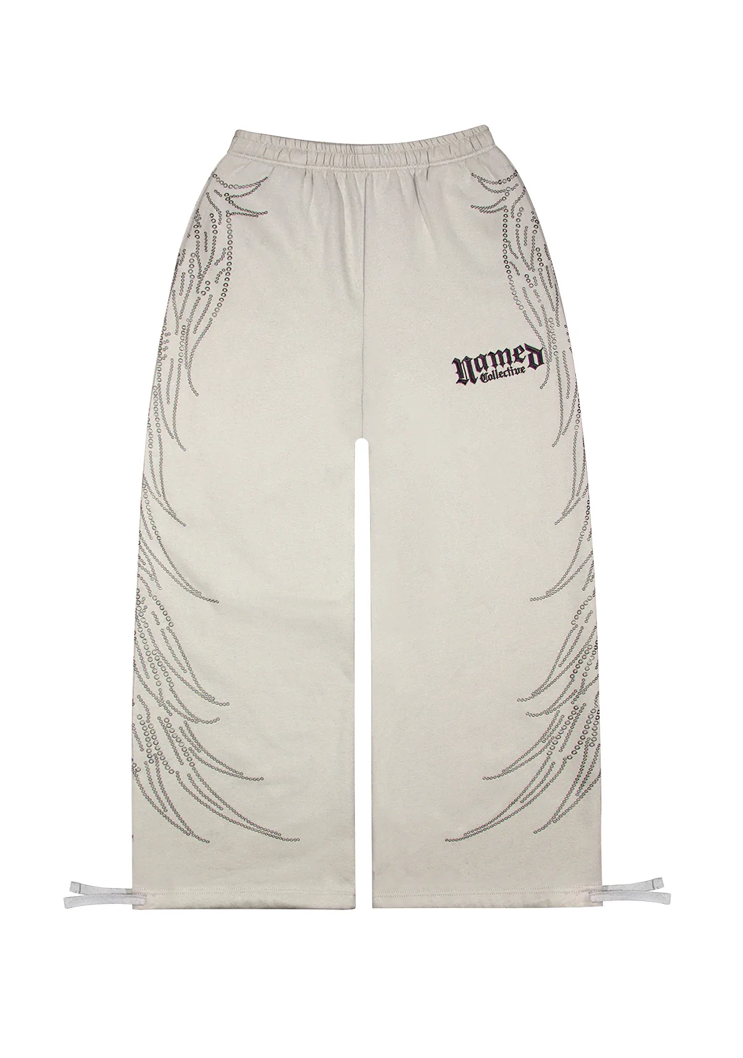 FALLEN STUDDED OVERSIZED SWEATPANTS BONE