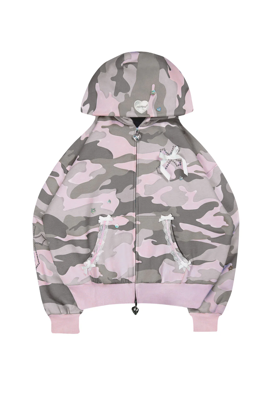 WHISPER ZIP HOODIE PASTEL CAMO