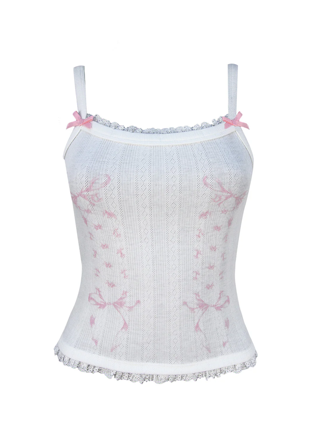 WHISPER RIBBON CAMI TANK WHITE
