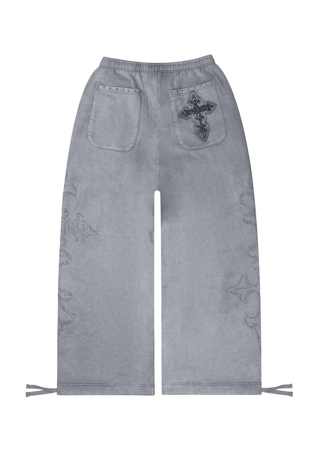 FERAL STUDDED OVERSIZED SWEATPANTS WASHED GREY