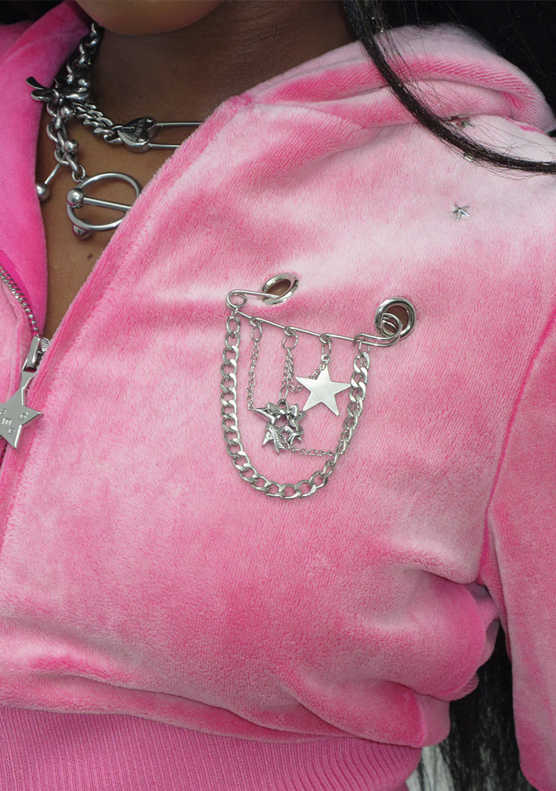 GLITCH CHARM CARABINER PIN SET SILVER