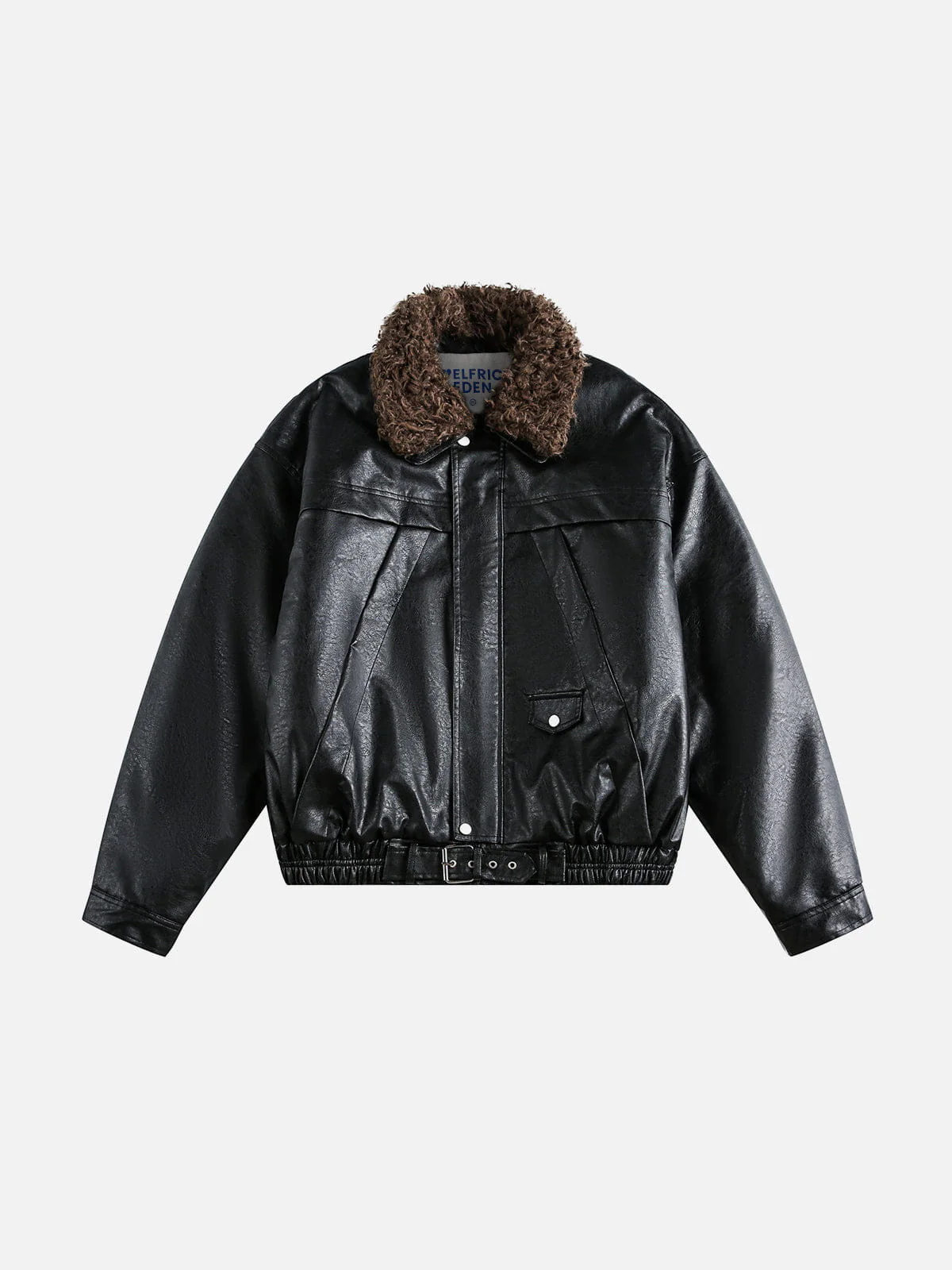 Aelfric Eden Sherpa Collar Faux Leather Jacket