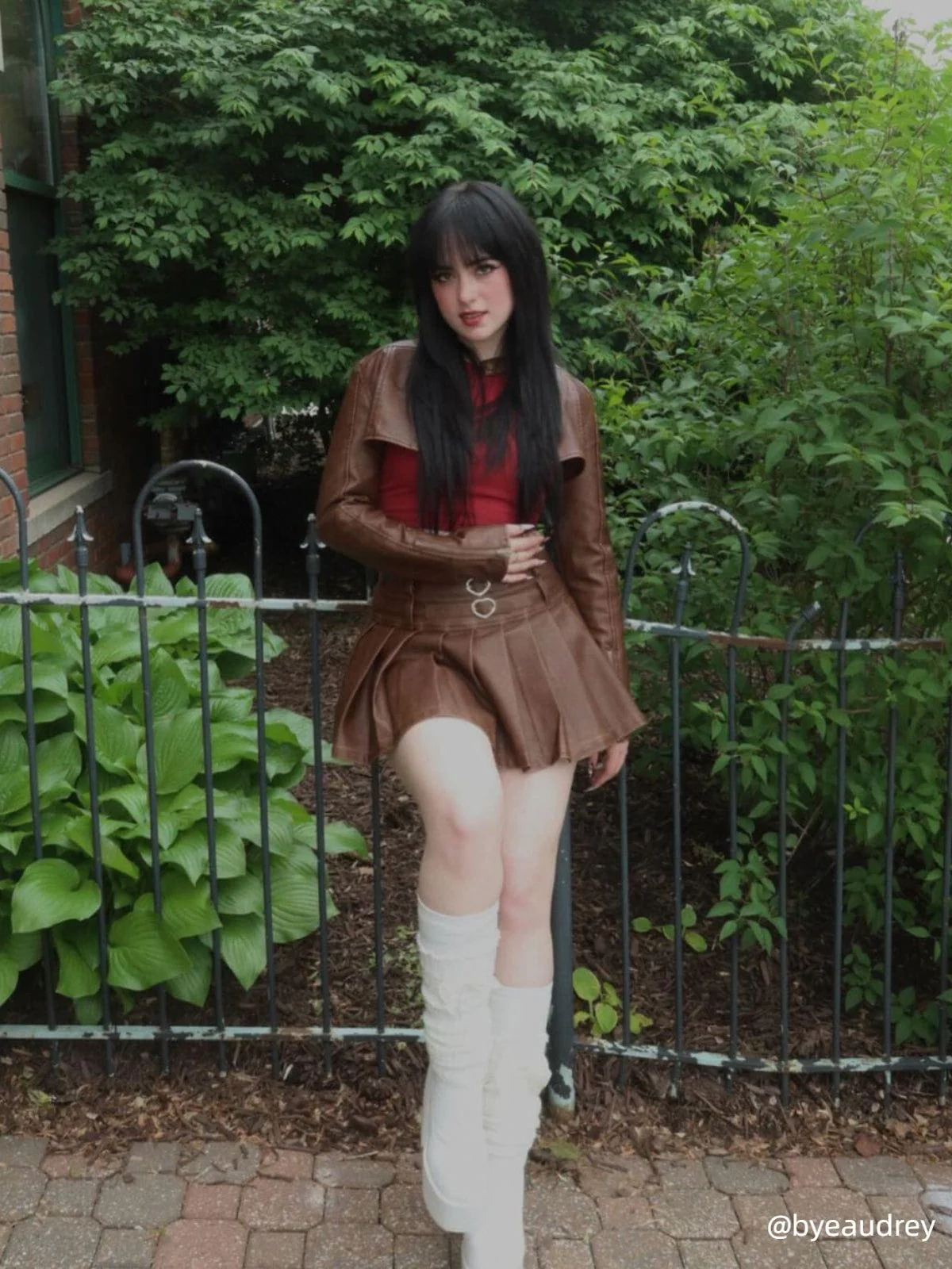 Aelfric Eden Cropped Faux Leather Jacket